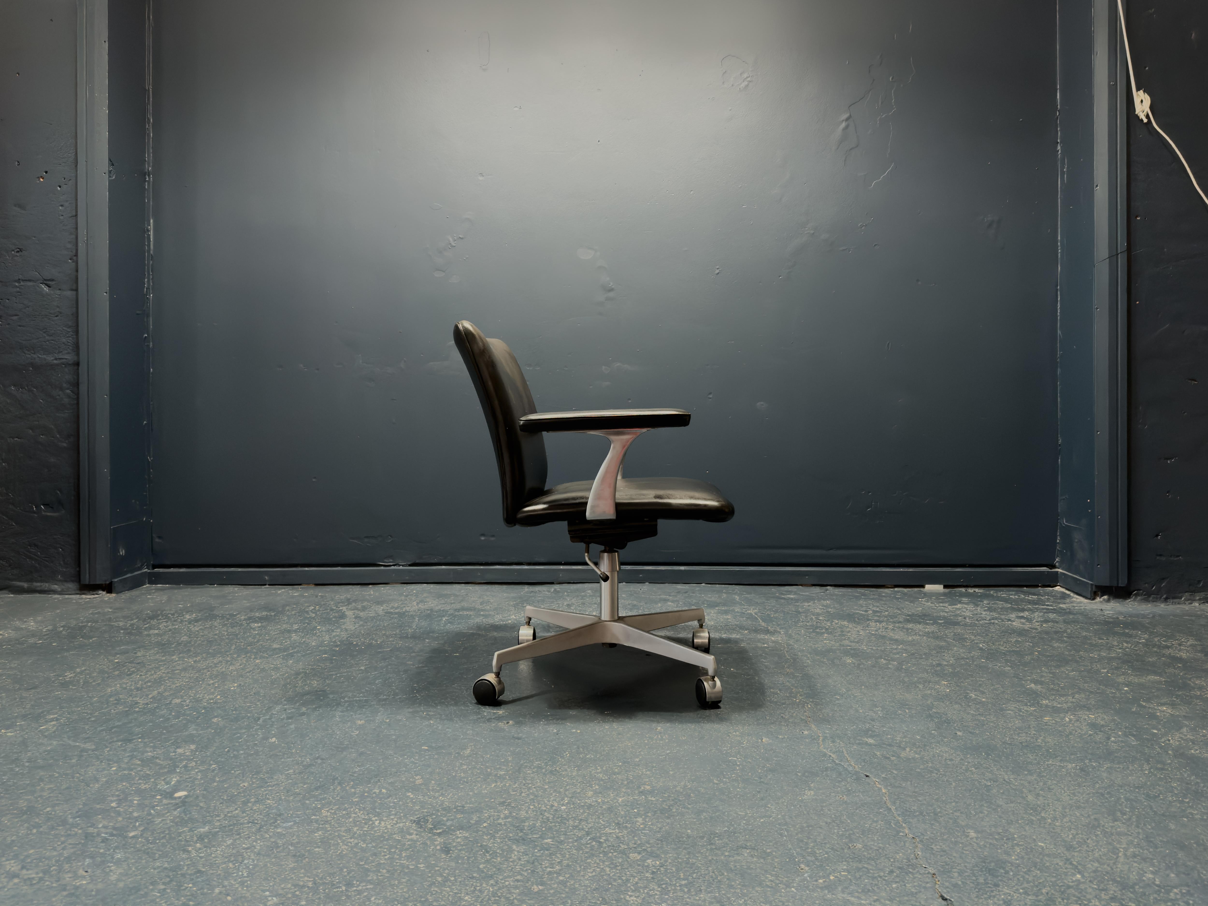Danish Finn Juhl Leather Desk Chair