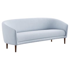 Finn Juhl Little Mother Three Seater Blue Sofa