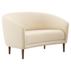 Finn Juhl Little Mother Two-Seat Sofa, Wood and Fabric