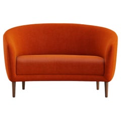 Finn Juhl Little Mother Two-Seat Sofa, Wood and Fabric