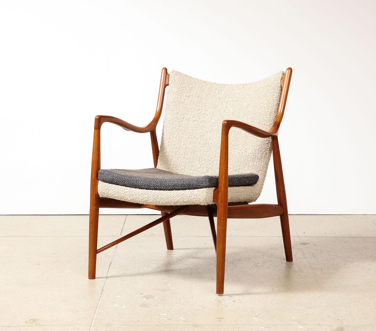 Fabric Finn Juhl Lounge Chair For Sale