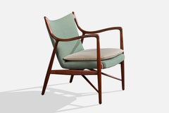Finn Juhl, Lounge Chair, Teak, Fabric, Denmark, 1950s