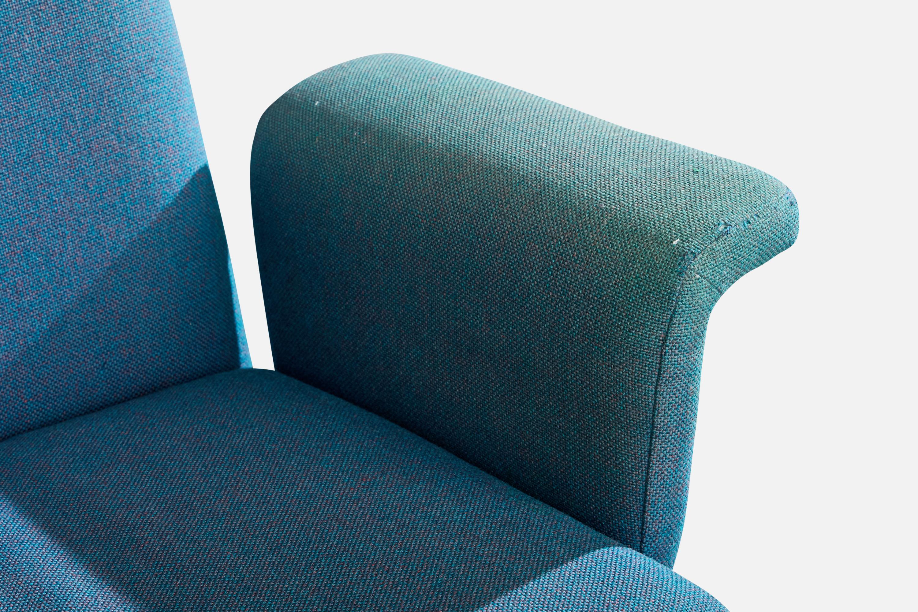 Finn Juhl, Loungesessel, Stoff, Teakholz, Dänemark, 1950er Jahre im Angebot 4