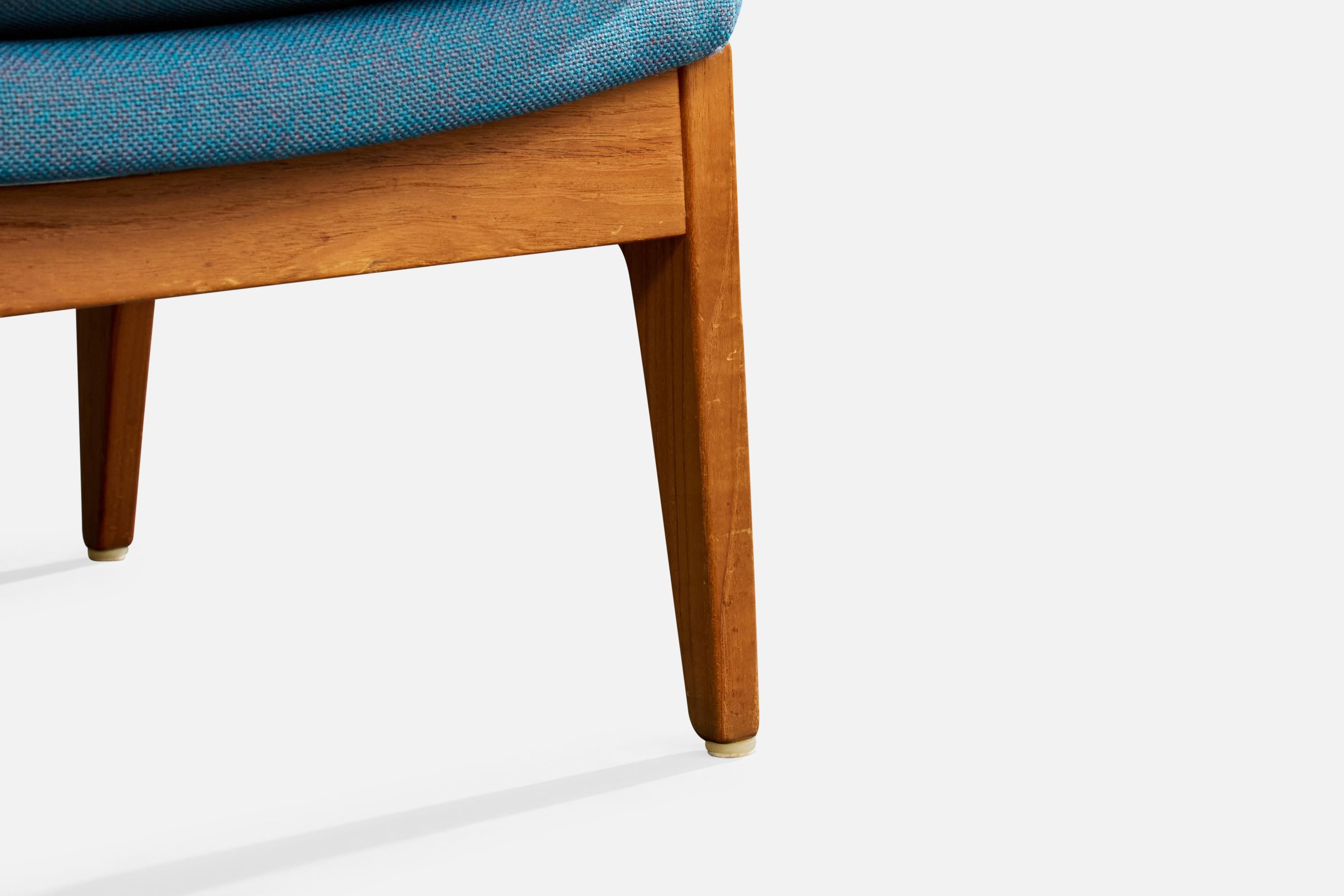 Finn Juhl, Loungesessel, Stoff, Teakholz, Dänemark, 1950er Jahre im Angebot 8