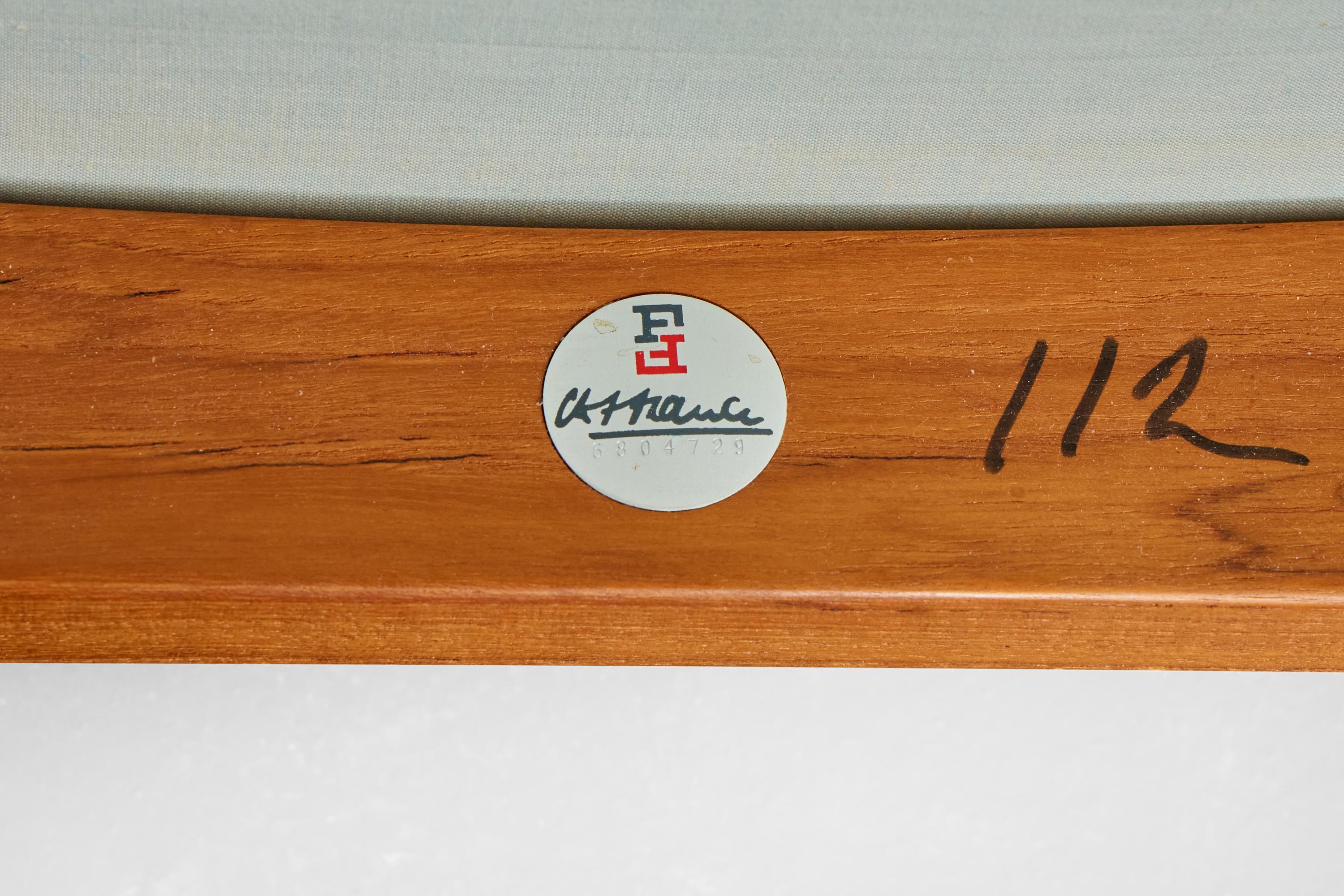 Finn Juhl, Loungesessel, Stoff, Teakholz, Dänemark, 1950er Jahre im Angebot 9