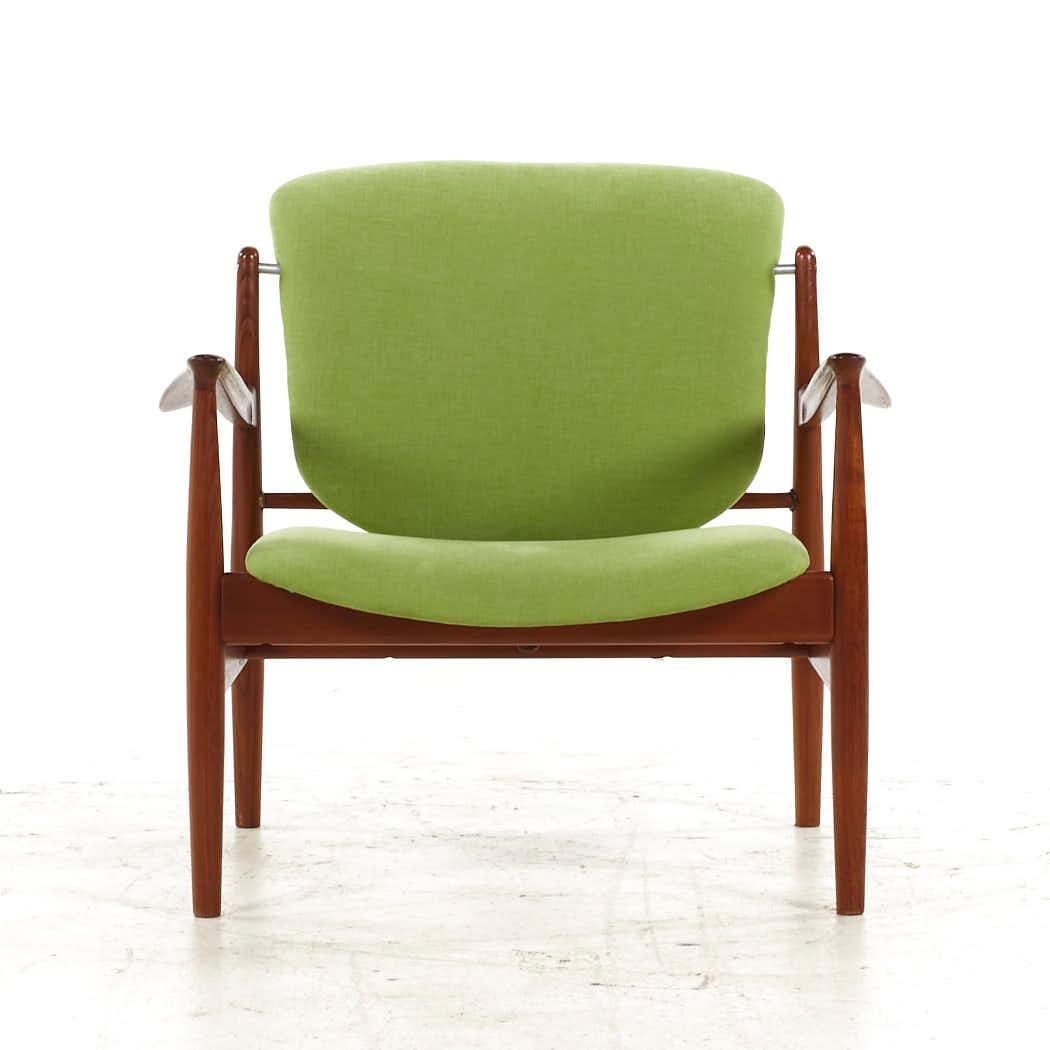 Mid-Century Modern Finn Juhl Mid Century FJ-136 Danish Teak Lounge Chairs - Pair For Sale