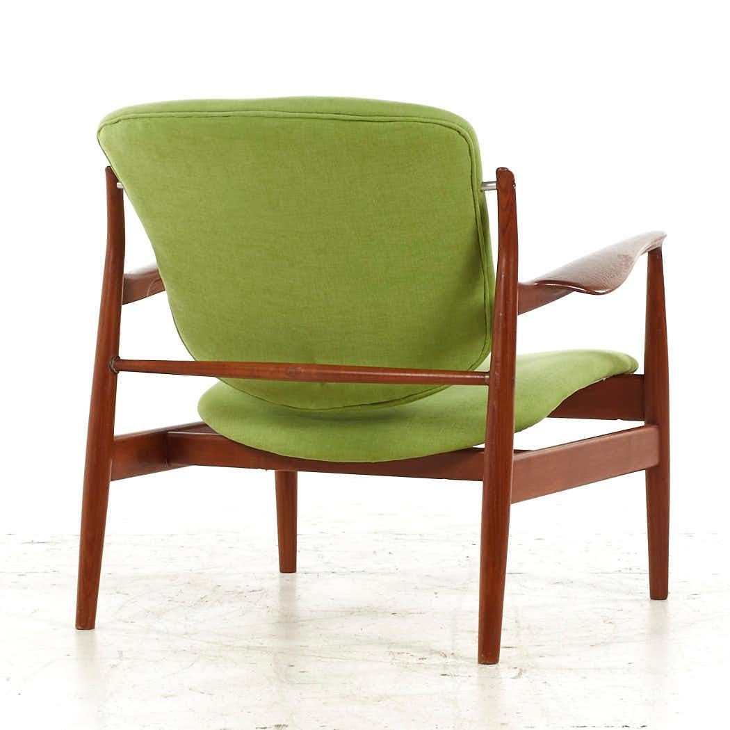 Late 20th Century Finn Juhl Mid Century FJ-136 Danish Teak Lounge Chairs - Pair For Sale
