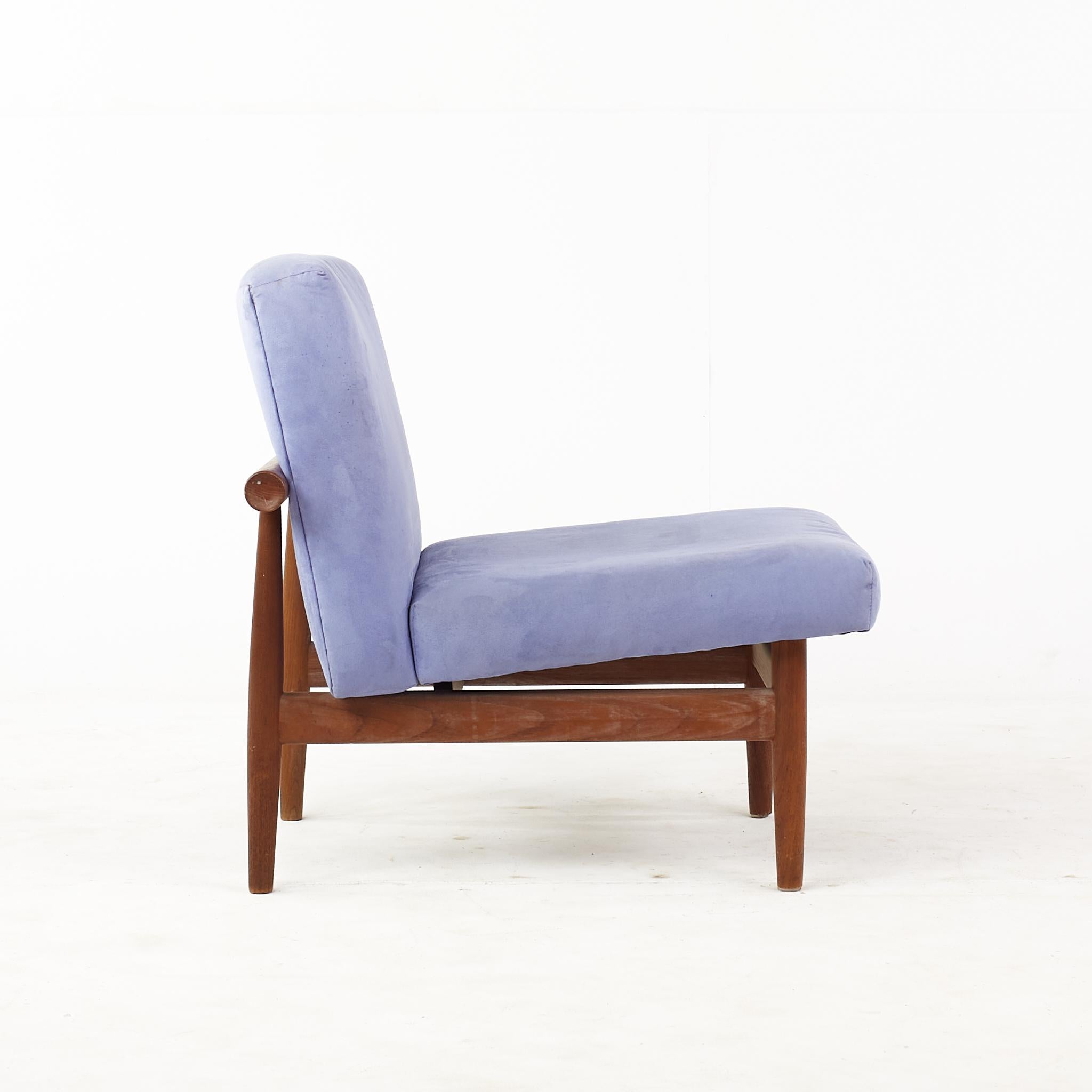 Upholstery Finn Juhl Mid Century Japanese Lounge Chair For Sale