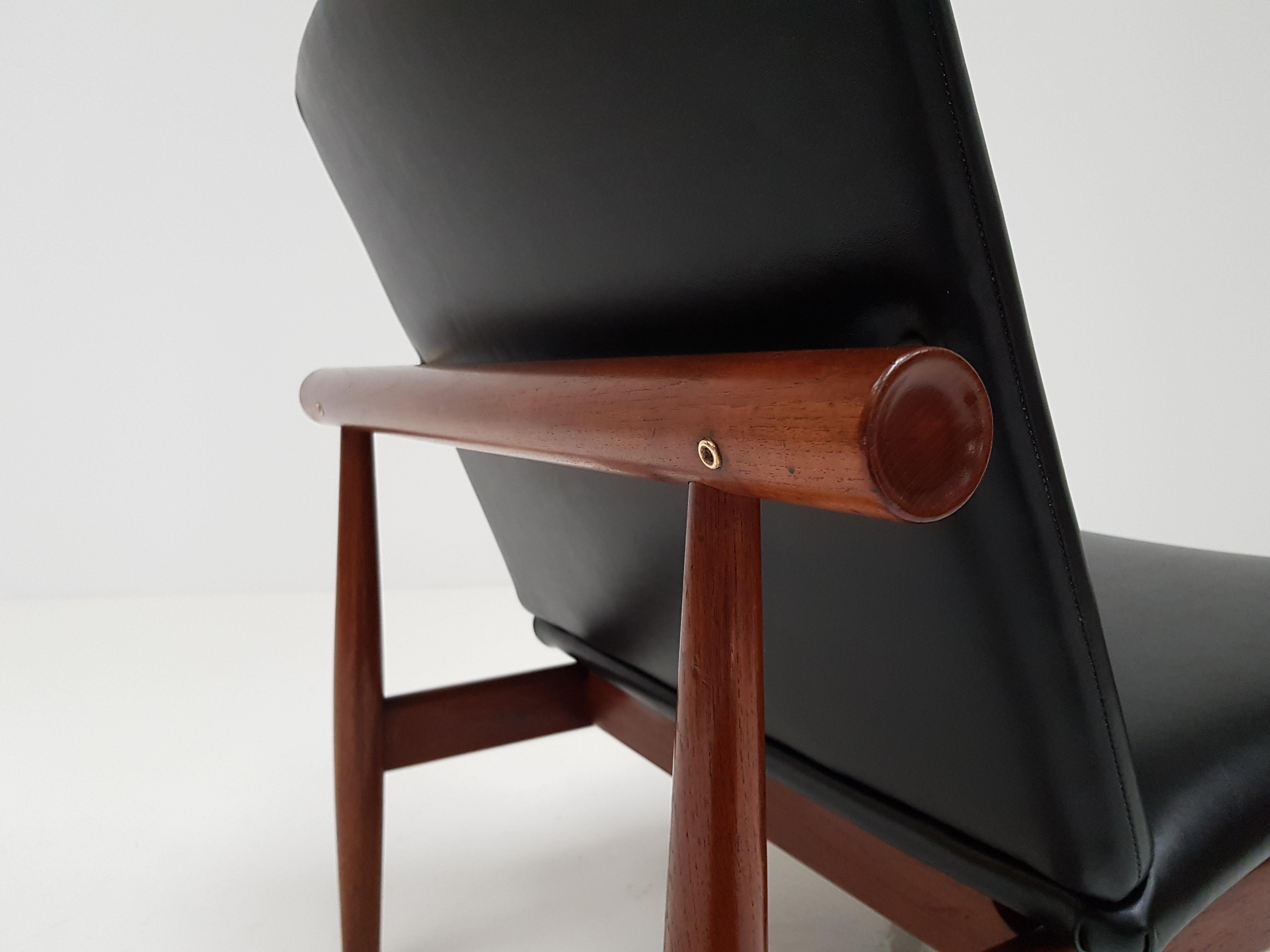 20th Century Finn Juhl Model 137 Lounge Chair for France and Son, Denmark, 1950s