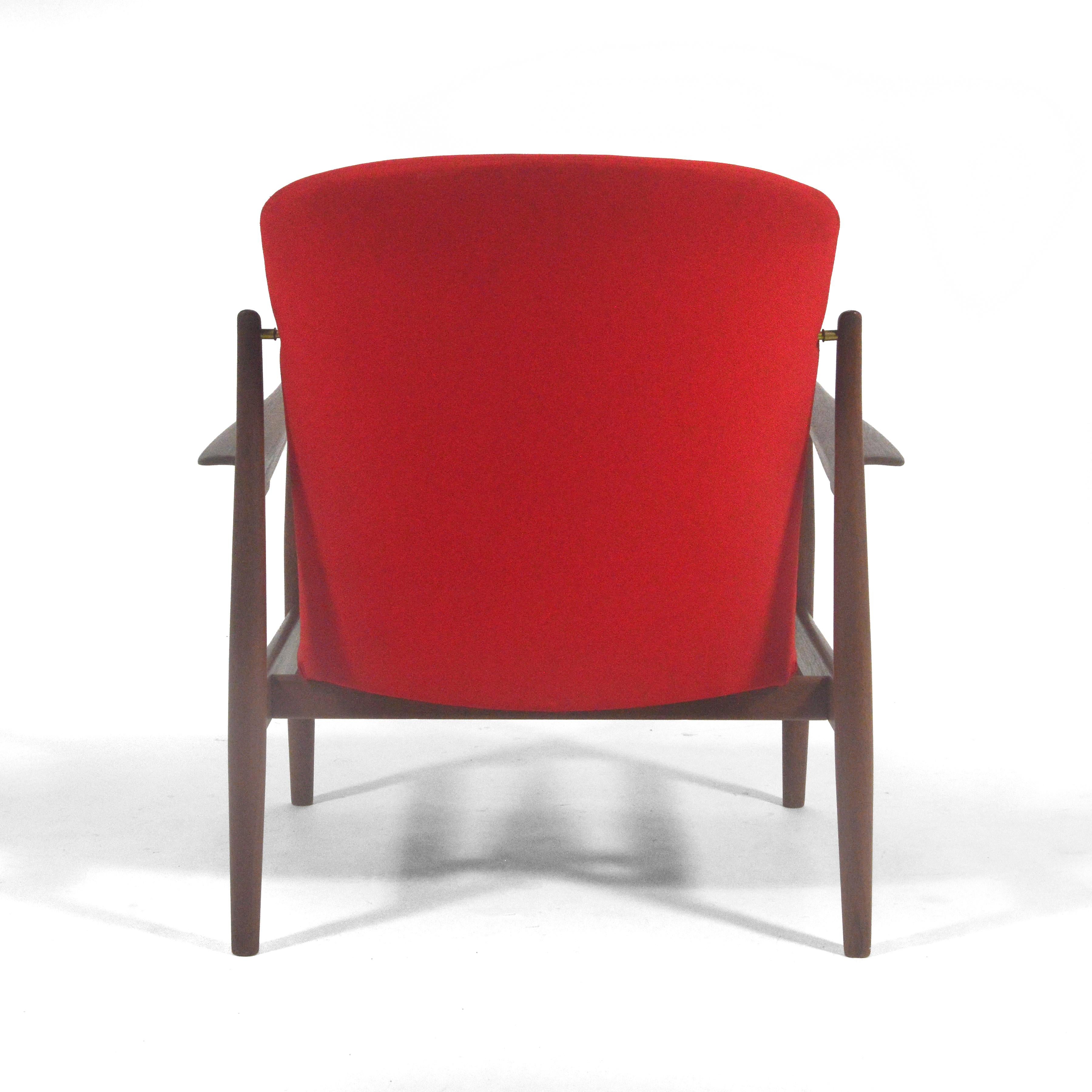 Upholstery Finn Juhl Model 141 Lounge Chair For Sale