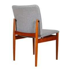 Finn Juhl Model 191 Danish Teak Dining Chairs w. Upholstered Seats