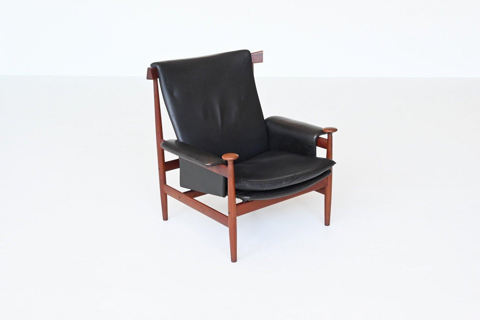 Mid-20th Century Finn Juhl model Bwana lounge chair France and Son Denmark 1962