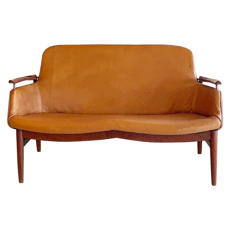 Finn Juhl Niels Vodder NV 53 Sofa in Leather For Sale