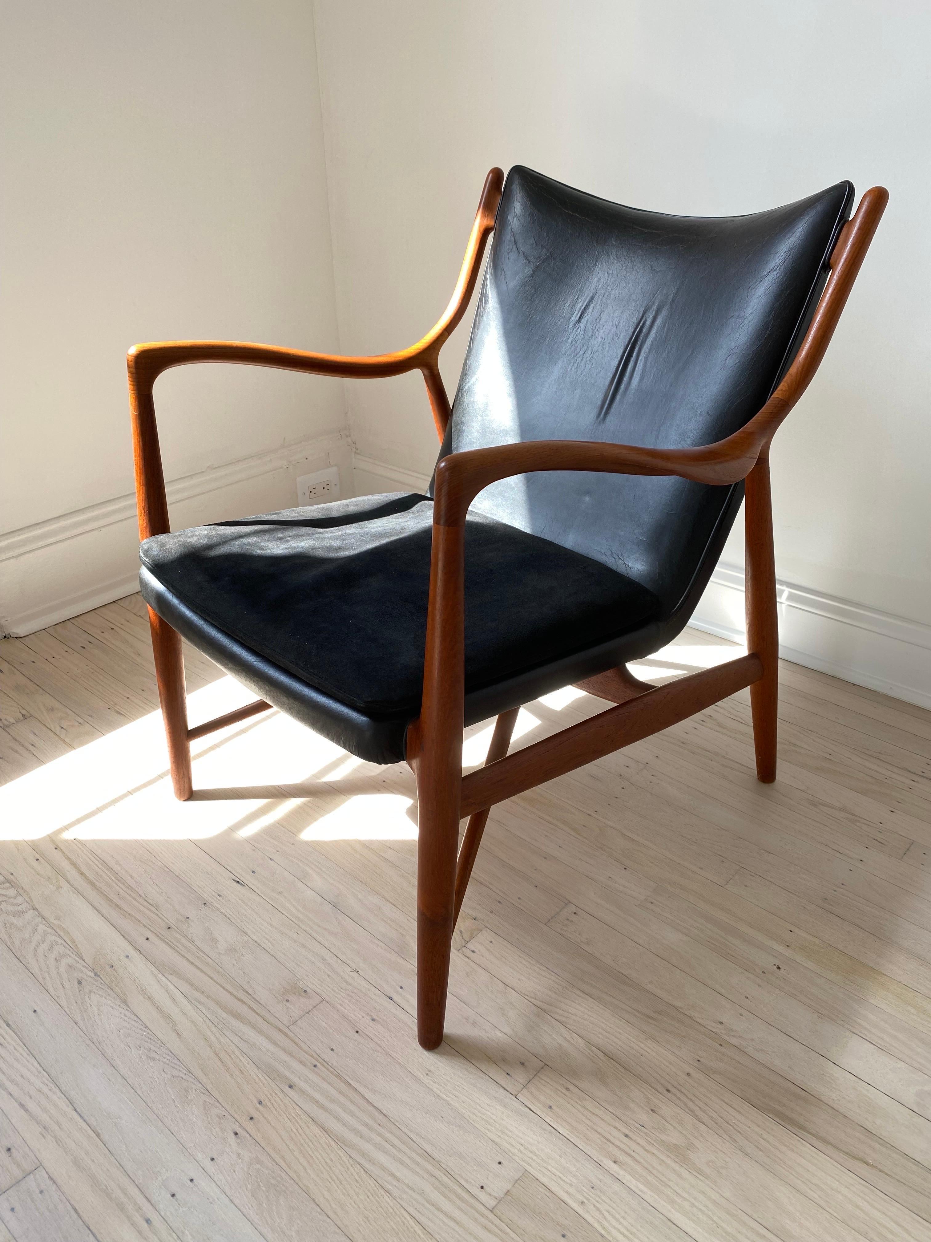 Finn Juhl NV-45 Teak Armchair for Niels Vodder For Sale 9