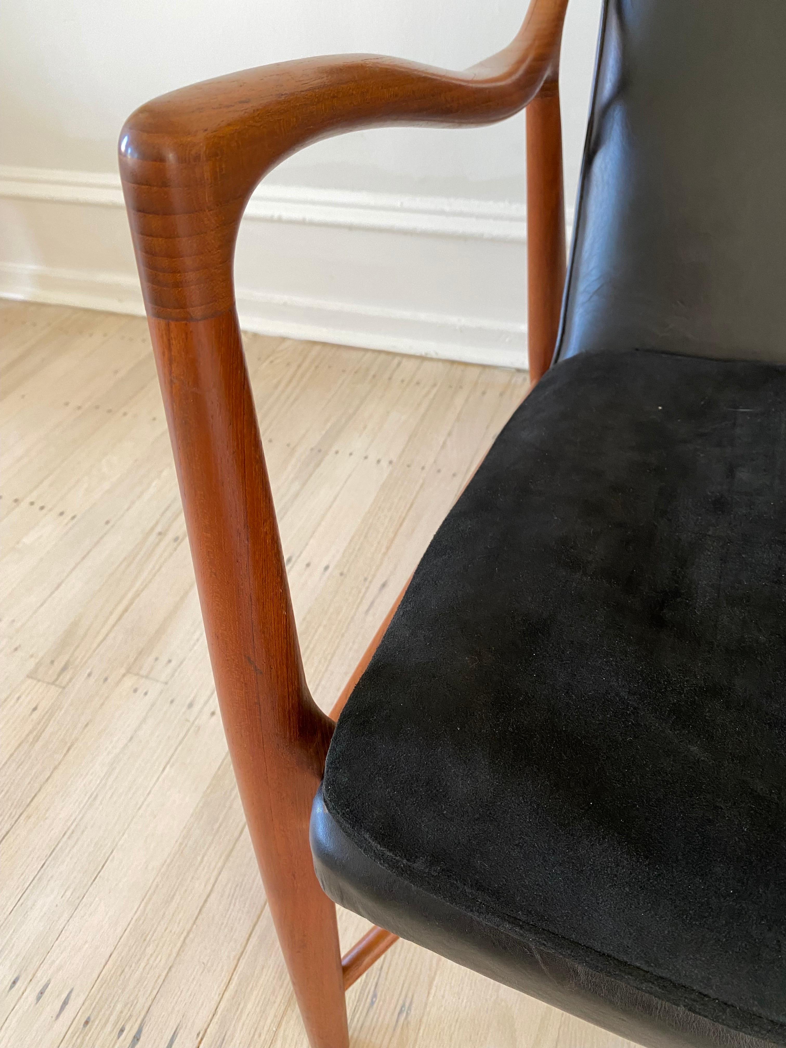 Mid-20th Century Finn Juhl NV-45 Teak Armchair for Niels Vodder
