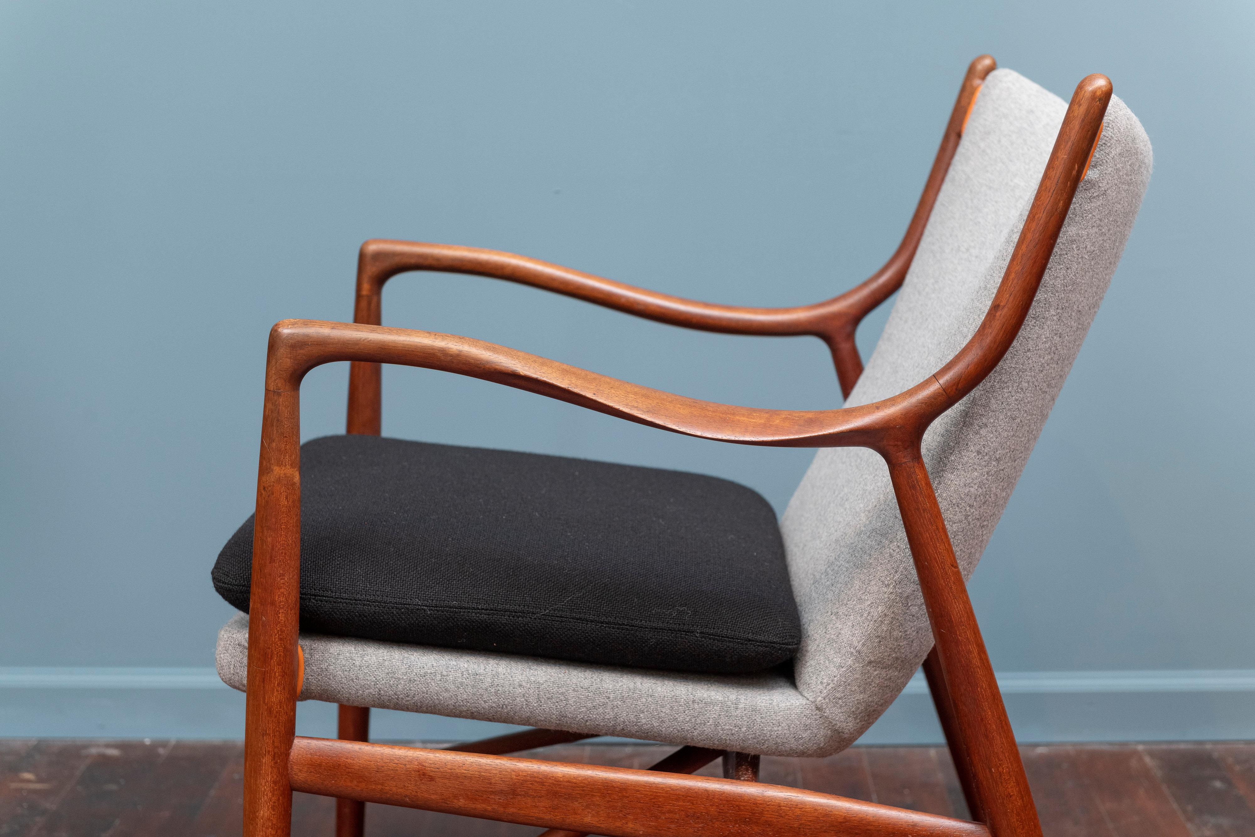 Upholstery Finn Juhl NV 45 Chair by Niels Vodder