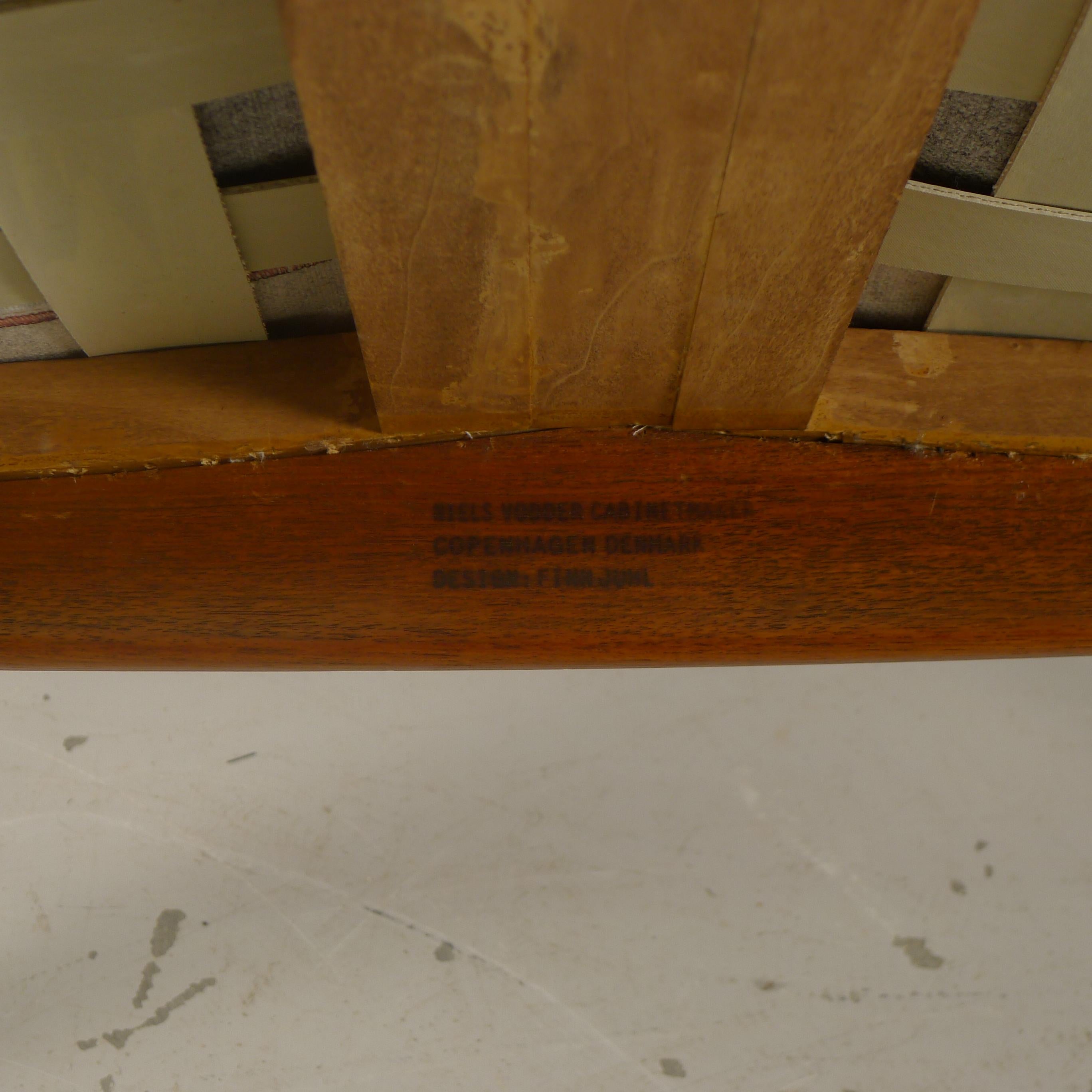 Finn Juhl NV-45 Sofa in Teak, 1950s Niels Vodder Made and Stamped, Denmark 1