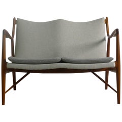 Finn Juhl NV-45 Sofa in Teak, 1950s Niels Vodder Made and Stamped, Denmark