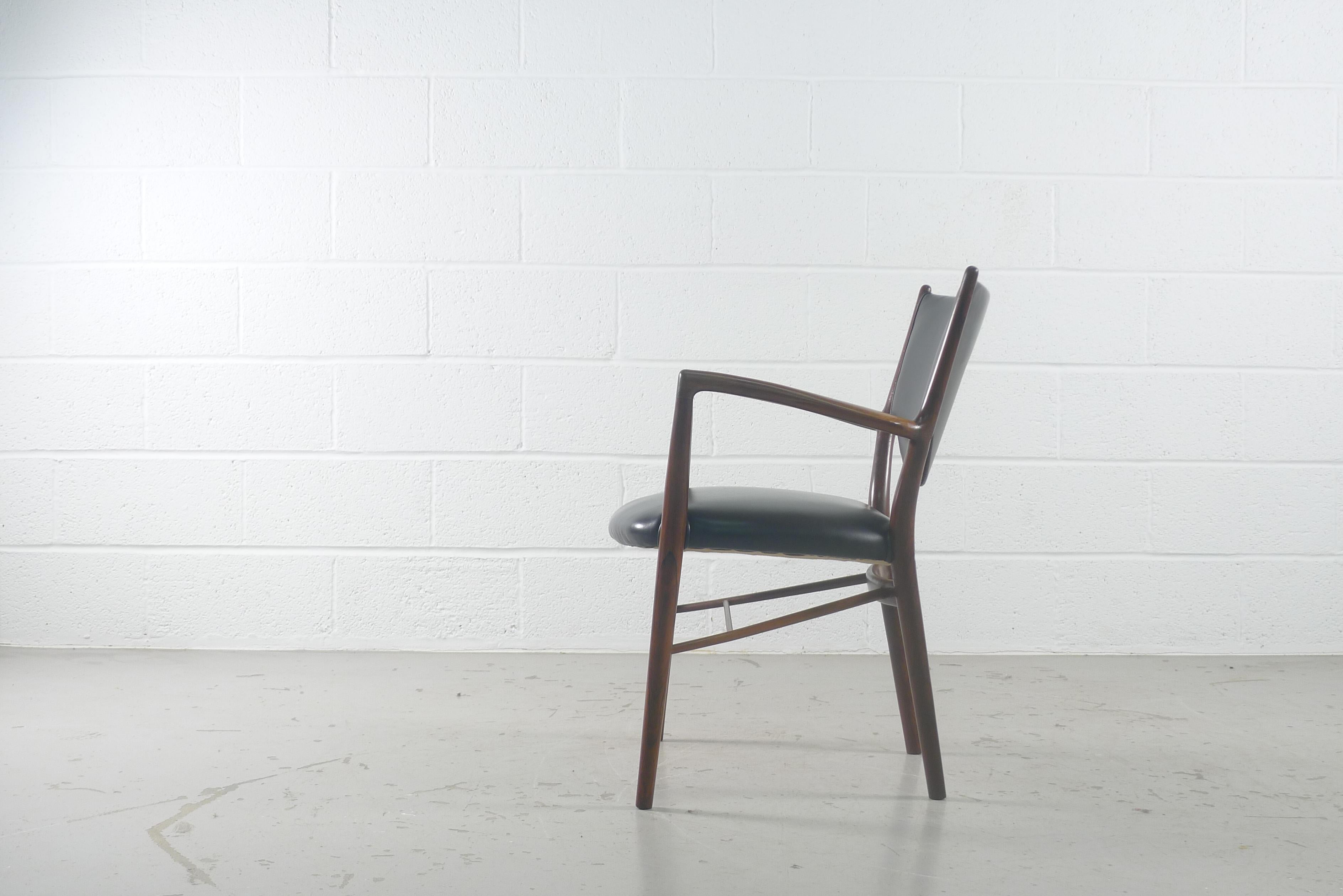 Mid-Century Modern Finn Juhl NV-46 Armchair in Brazilian Rosewood, Niels Vodder Stamped by Maker