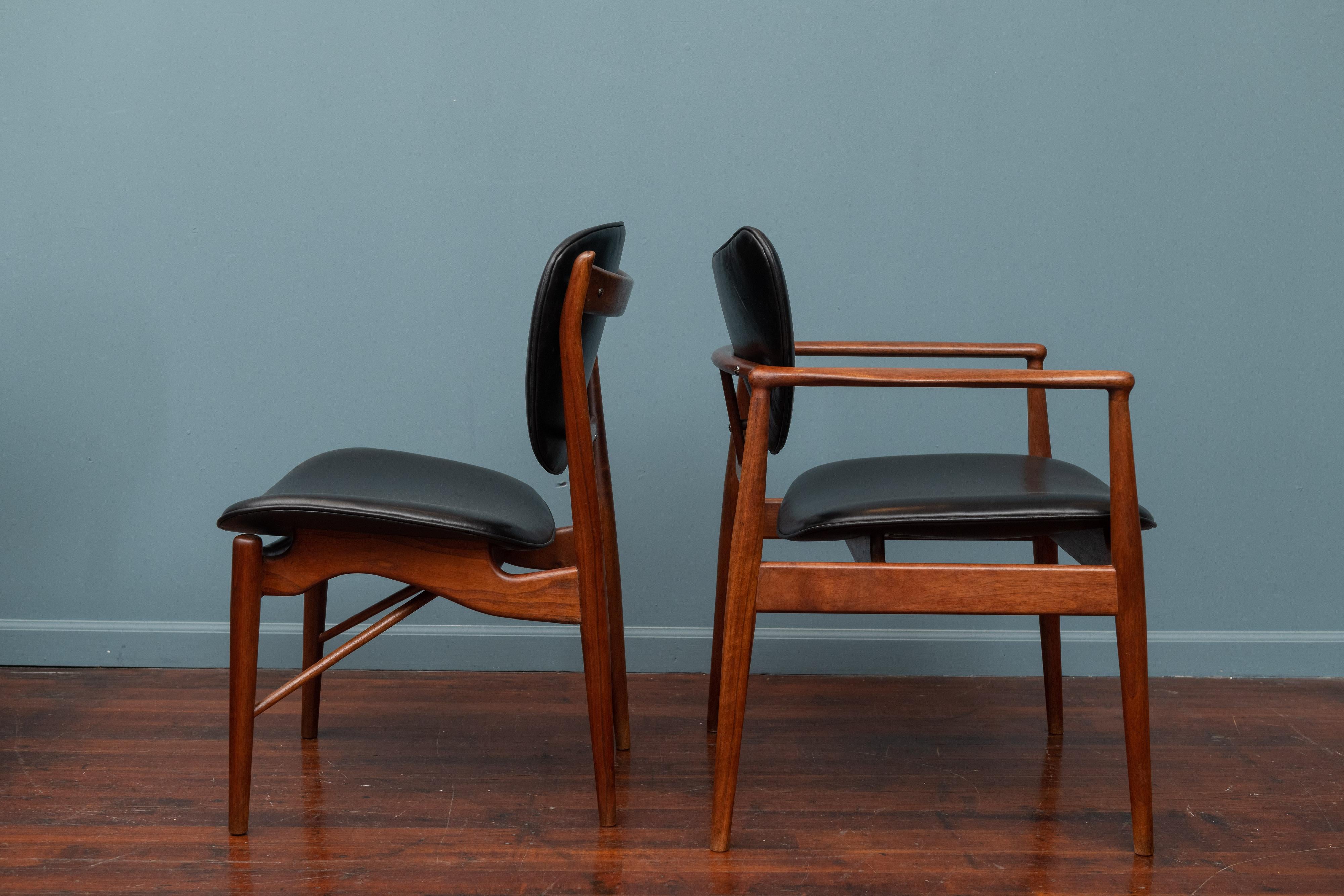 Finn Juhl NV-51 Dining Chairs for Baker In Good Condition In San Francisco, CA