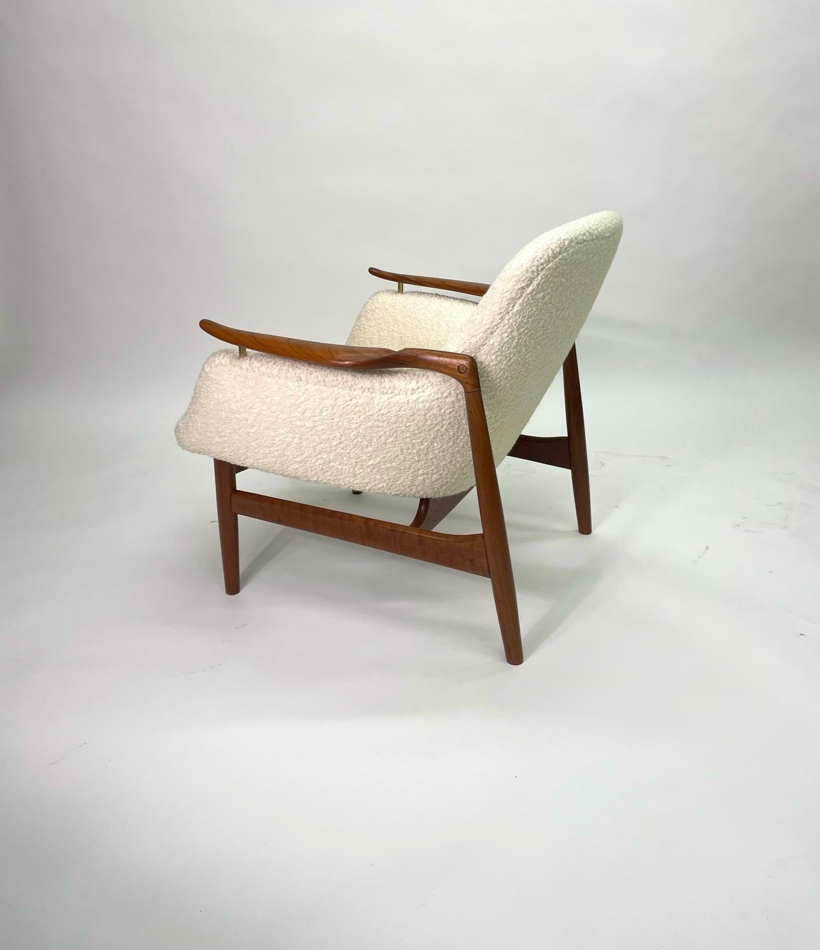 Mid-Century Modern Finn Juhl NV-53 Chair by Neils Vodder, Circa 1950's