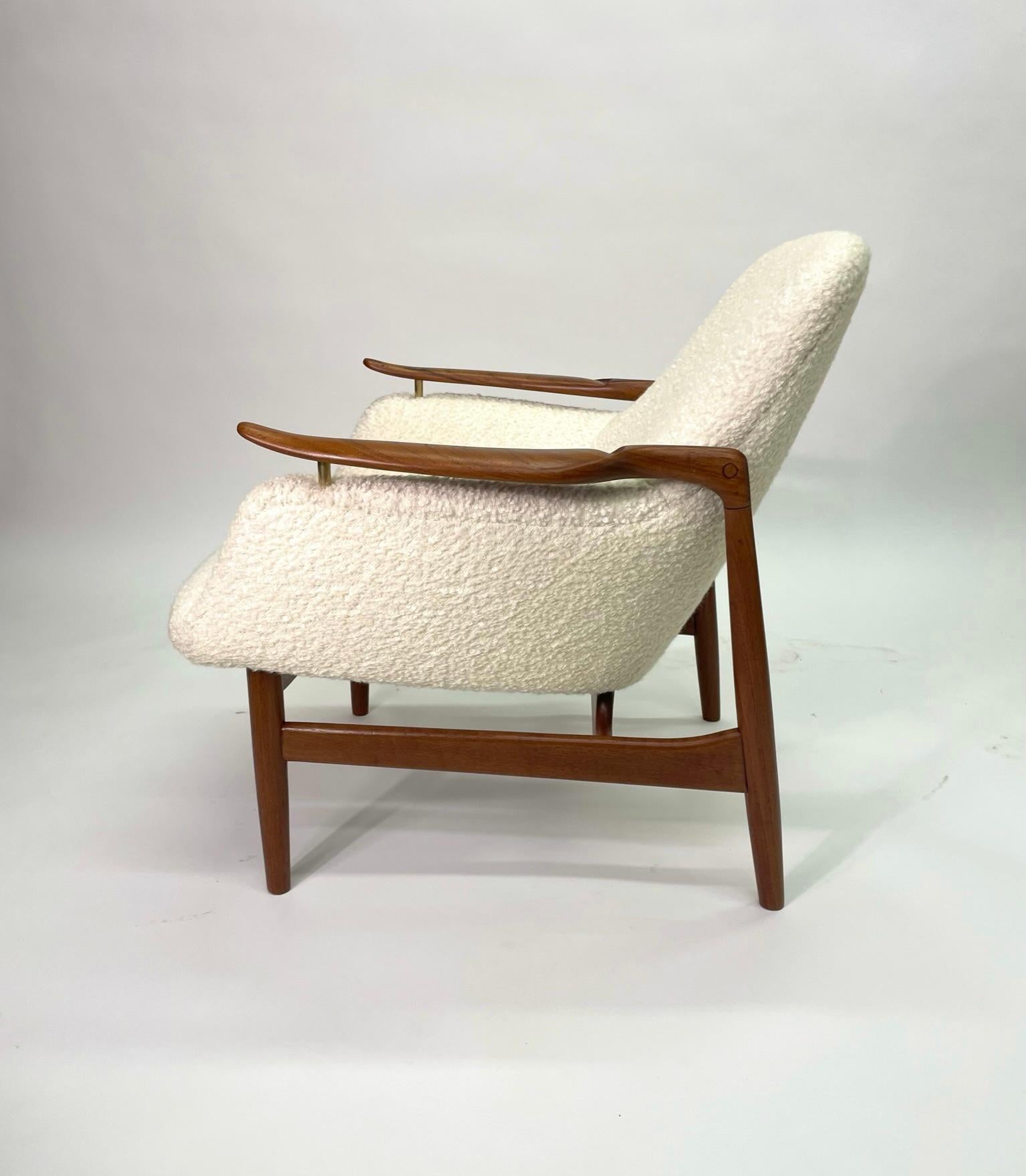Danish Finn Juhl NV-53 Chair by Neils Vodder, Circa 1950's