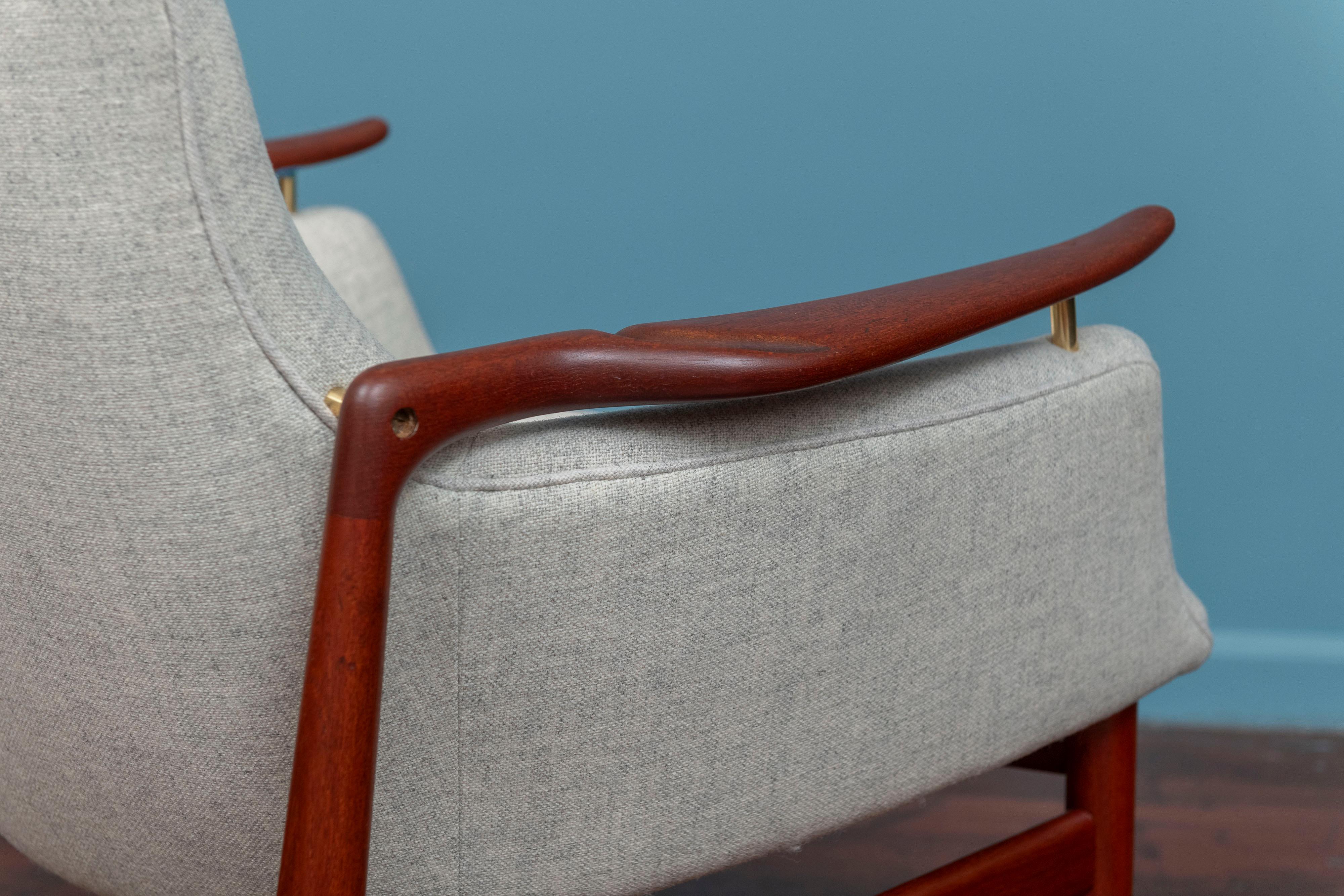 Upholstery Finn Juhl NV-53 Lounge Chair For Sale