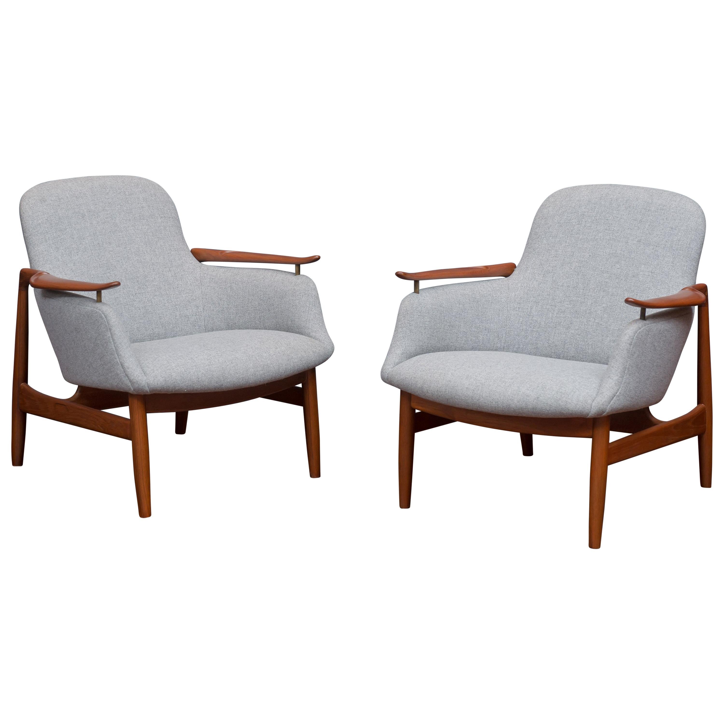 Finn Juhl NV53 Lounge Chairs for Niels Vodder