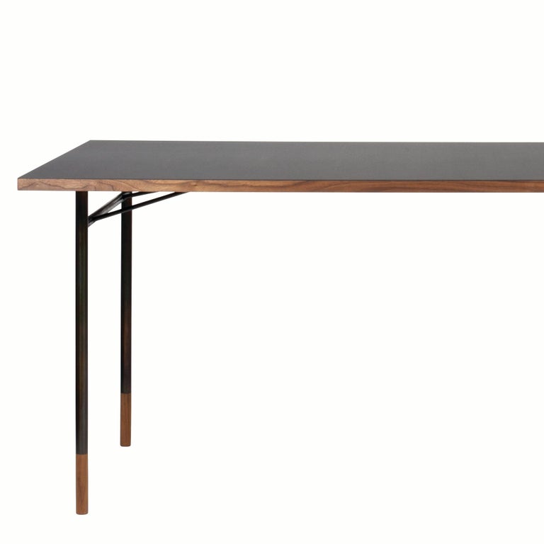 Finn Juhl Nyhavn Desk Walnut Black Lino 1945 For Sale At 1stdibs