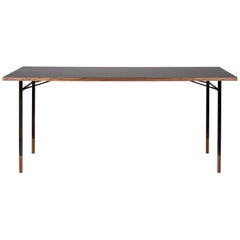 Finn Juhl Nyhavn Desk Walnut Black Lino, 1945