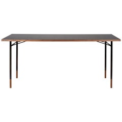 Finn Juhl Nyhavn Desk Walnut Black Lino, 1945