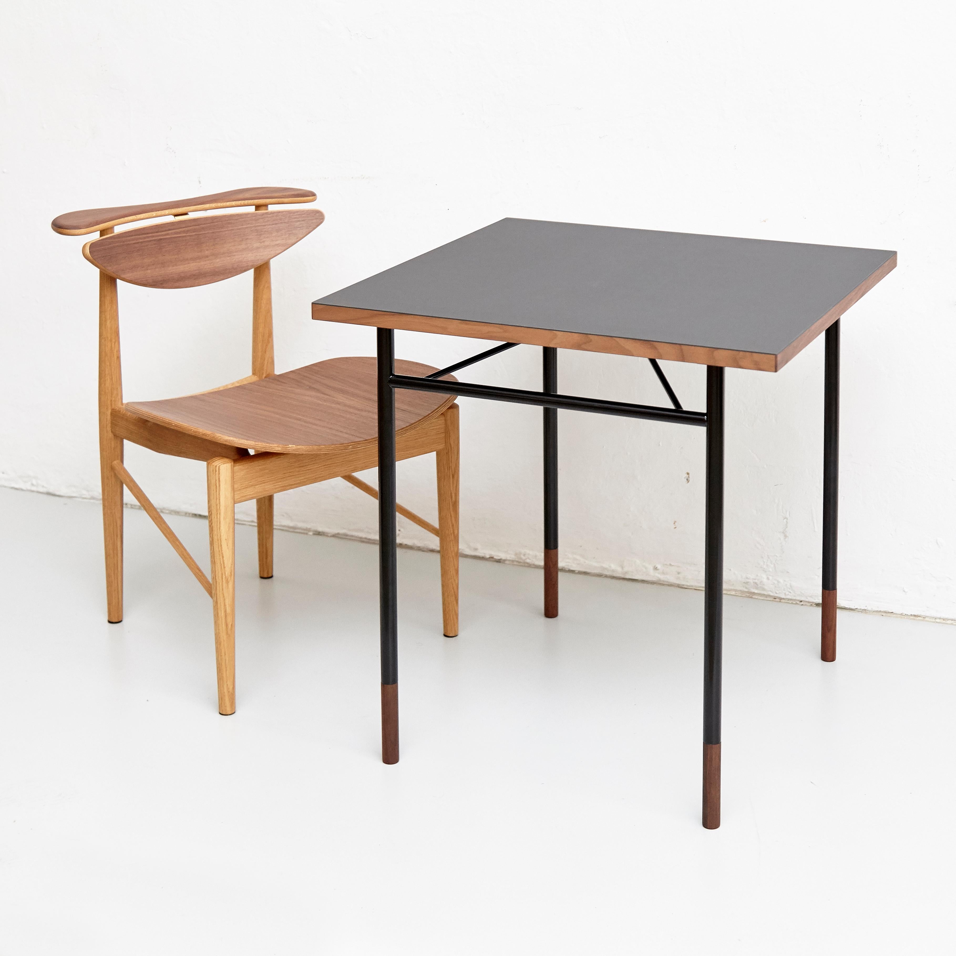 Finn Juhl Nyhavn Desk Wood Black Lino For Sale 9