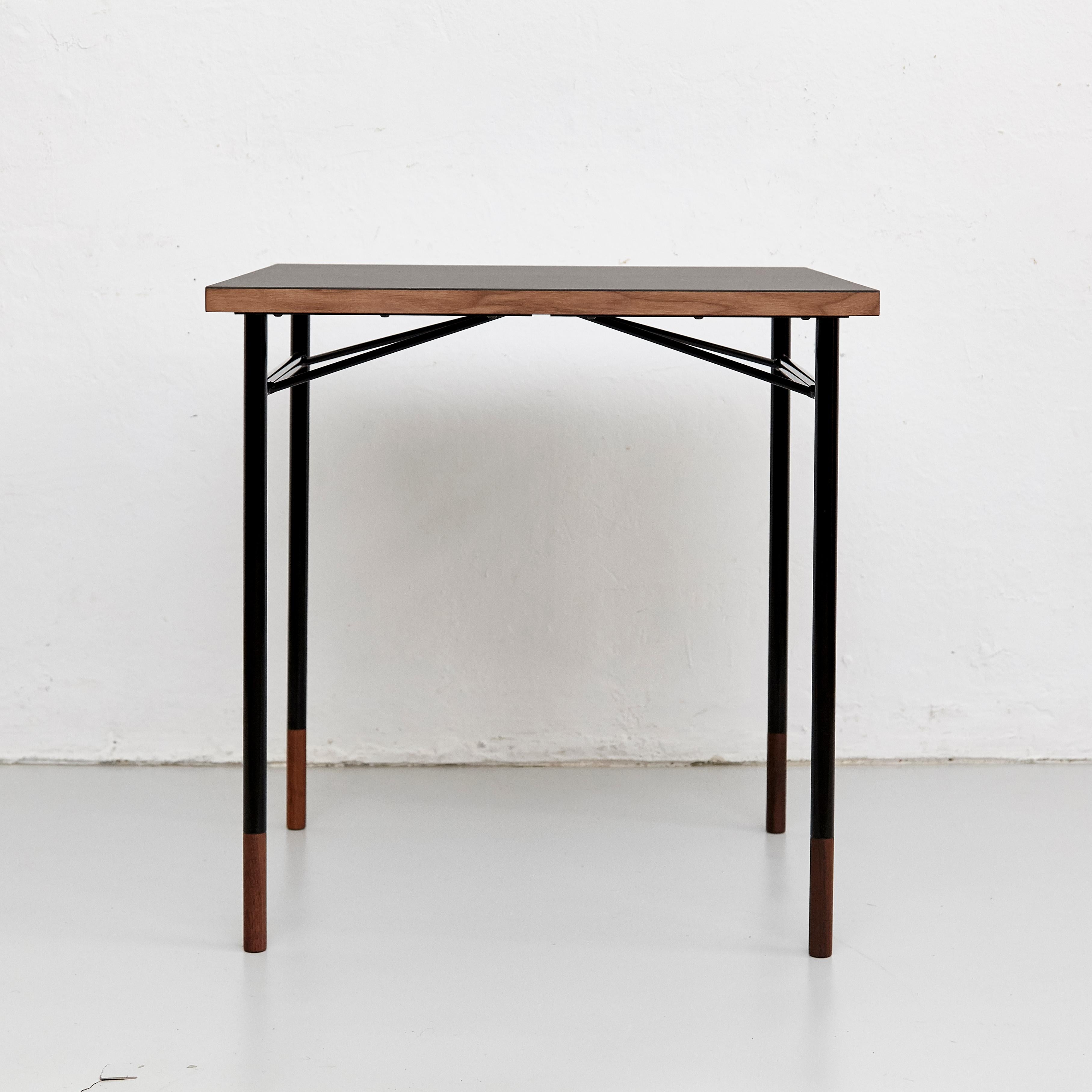 Modern Finn Juhl Nyhavn Desk Wood Black Lino