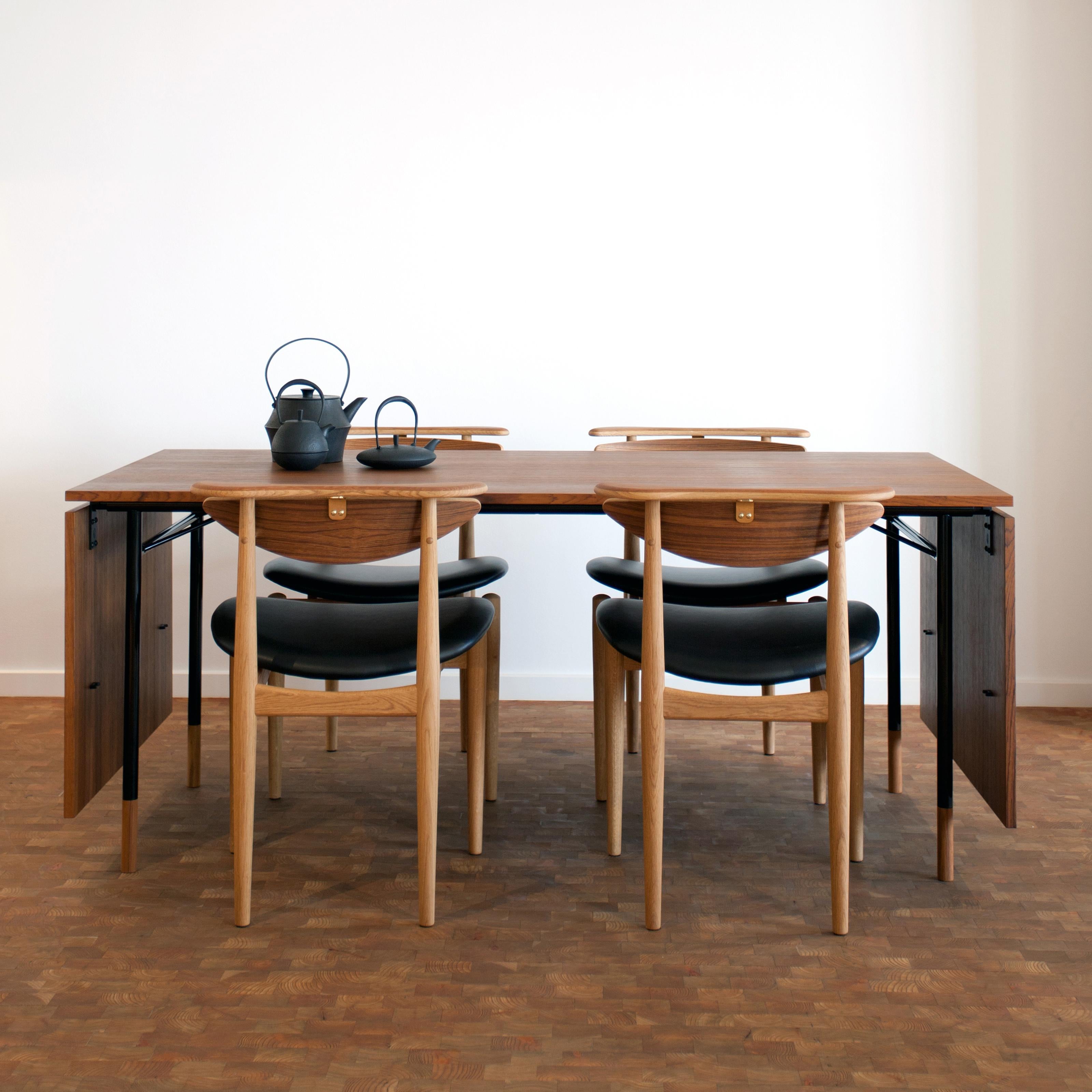 Finn Juhl Nyhavn Dining Table with Two Drop Leaves, Lino and Wood 5