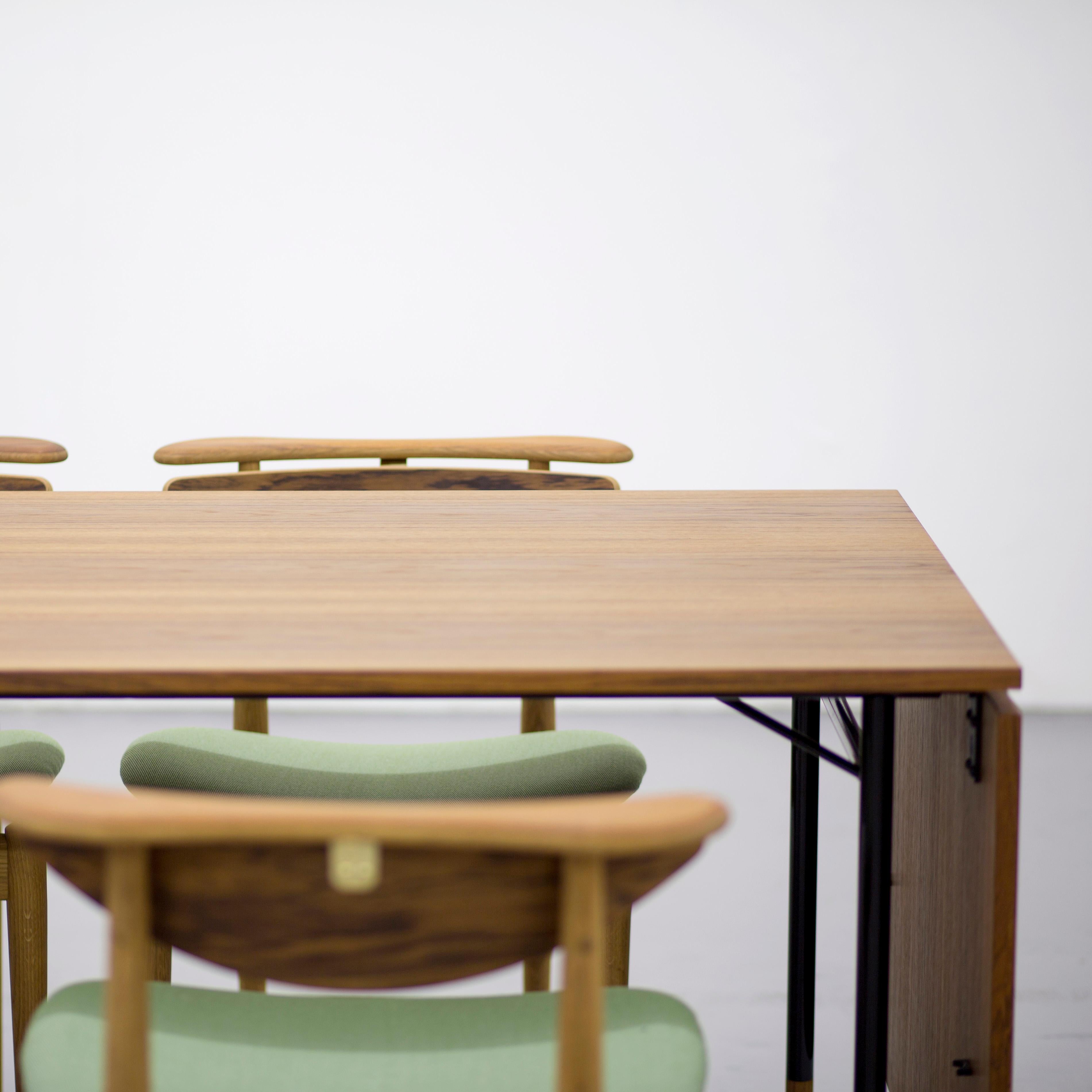 Finn Juhl Nyhavn Dining Table with Two Drop Leaves, Lino and Wood 6