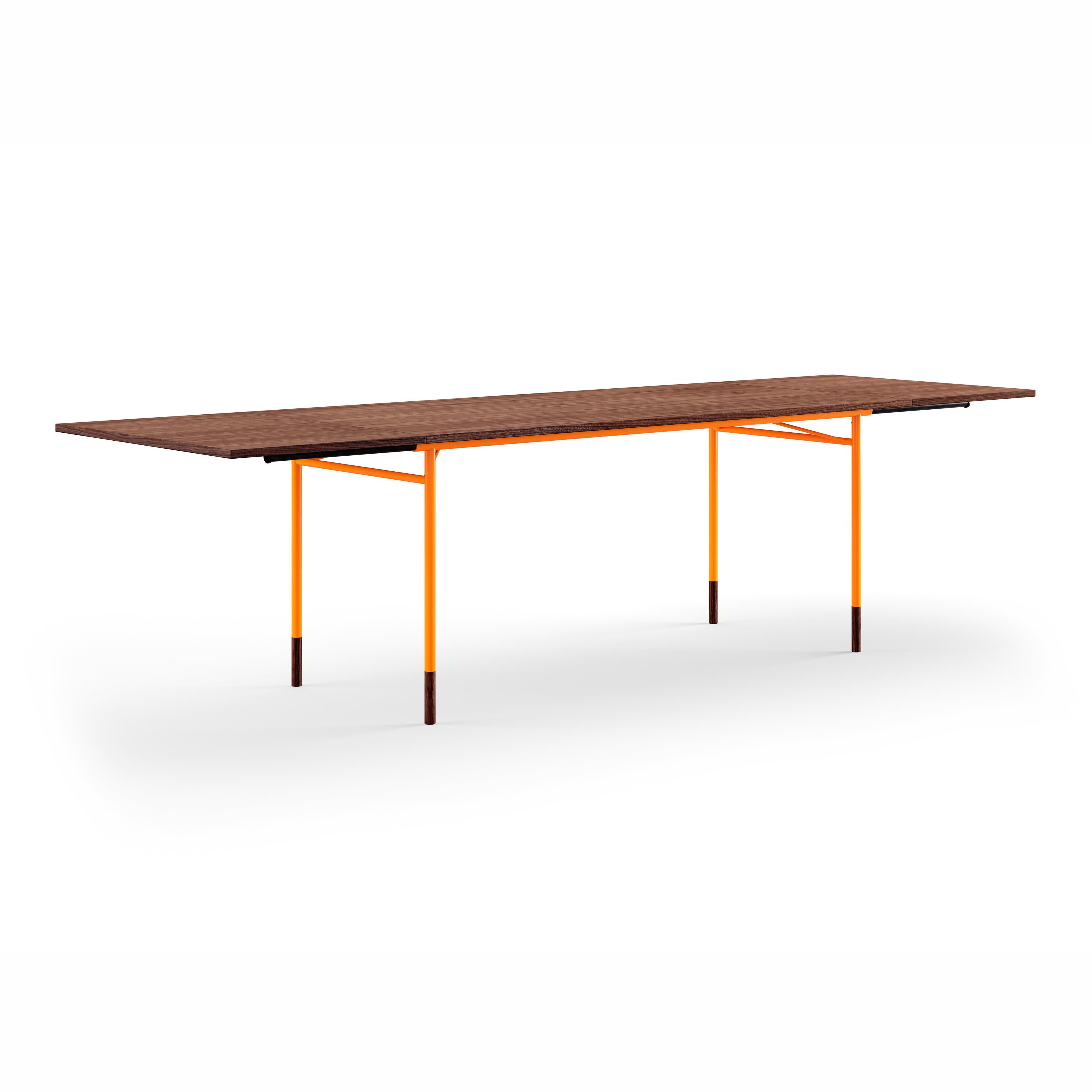 Danish Finn Juhl Nyhavn Dining Table with Two Drop Leaves, Lino and Wood