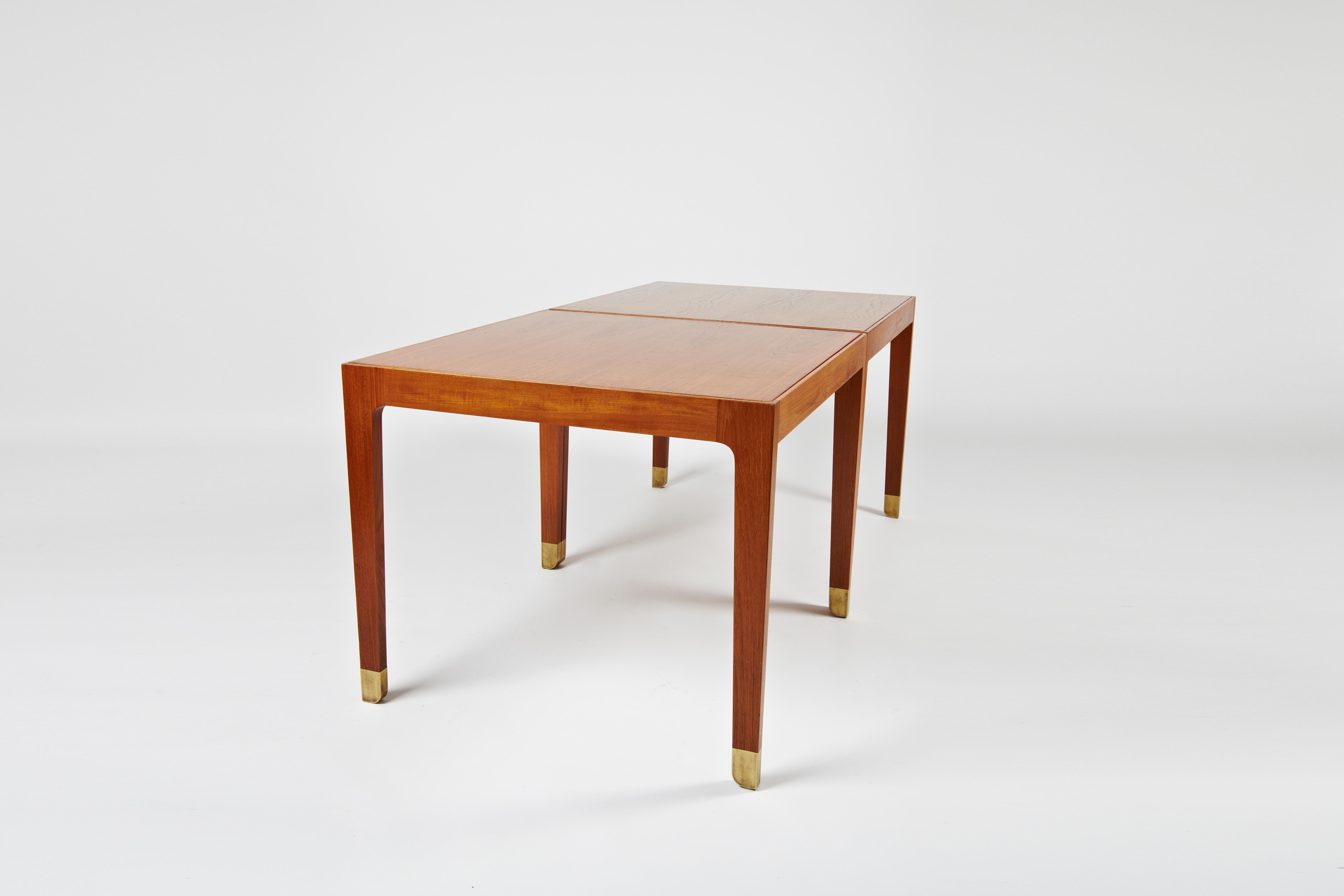 Danish Finn Juhl: Pair of exhibition tables made 1947 - for dining or cards For Sale