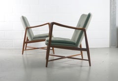 Finn Juhl, Pair of "Fireplace" Chairs, Model BO-59 for Bovirke, Denmark