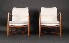 Finn Juhl, Pair of Fireplace Chairs, model BO59, by Bovirke, designed 1946