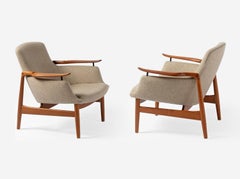 Finn Juhl Pair of Original Vintage NV-53 Chairs, c1950s