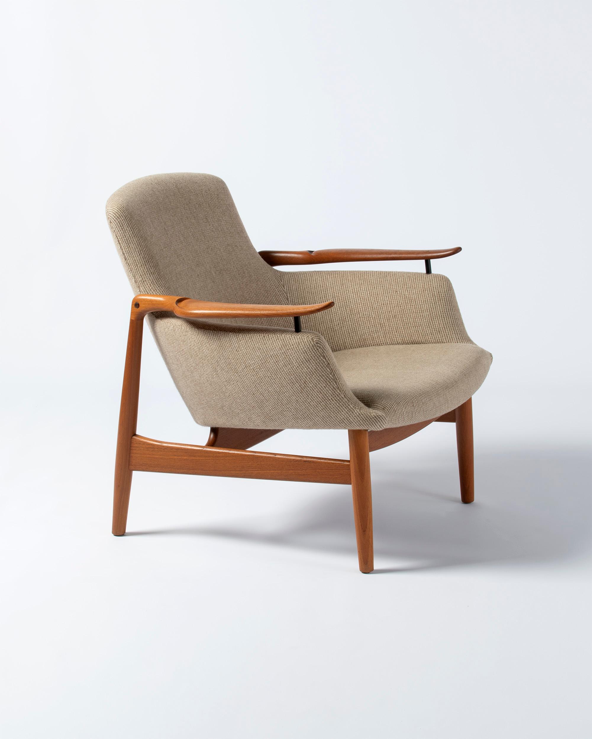 Scandinave moderne Paire de chaises NV-53 originales de Finn Juhl, c1950s en vente