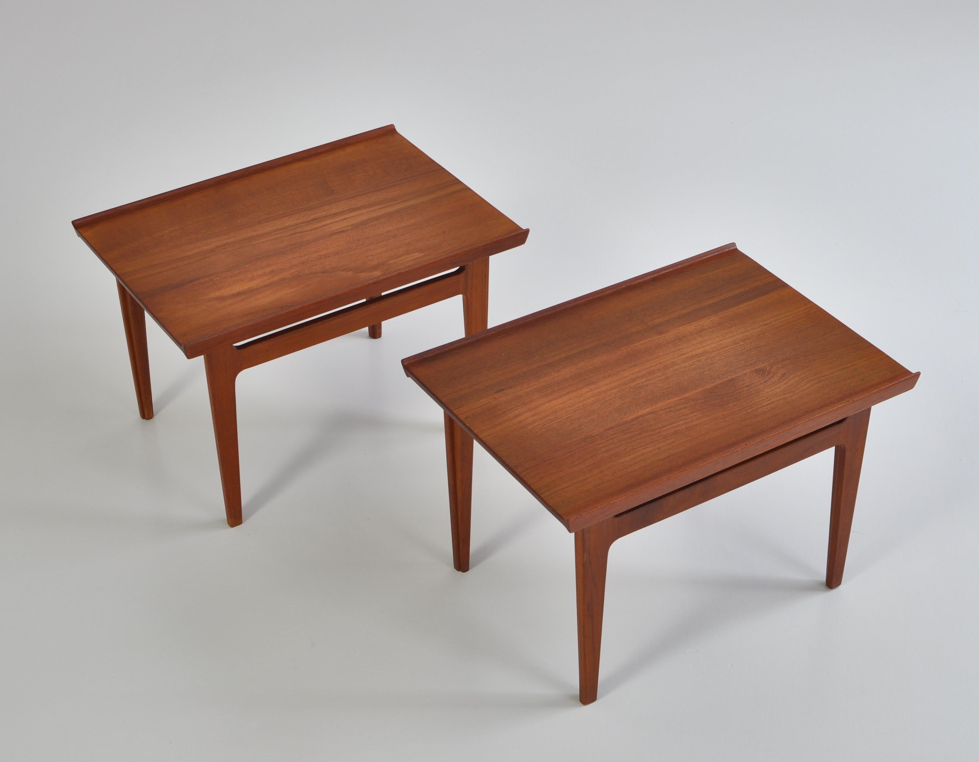 Finn Juhl Pair of Side Tables in Solid Teakwood by France & Son, 1959 9