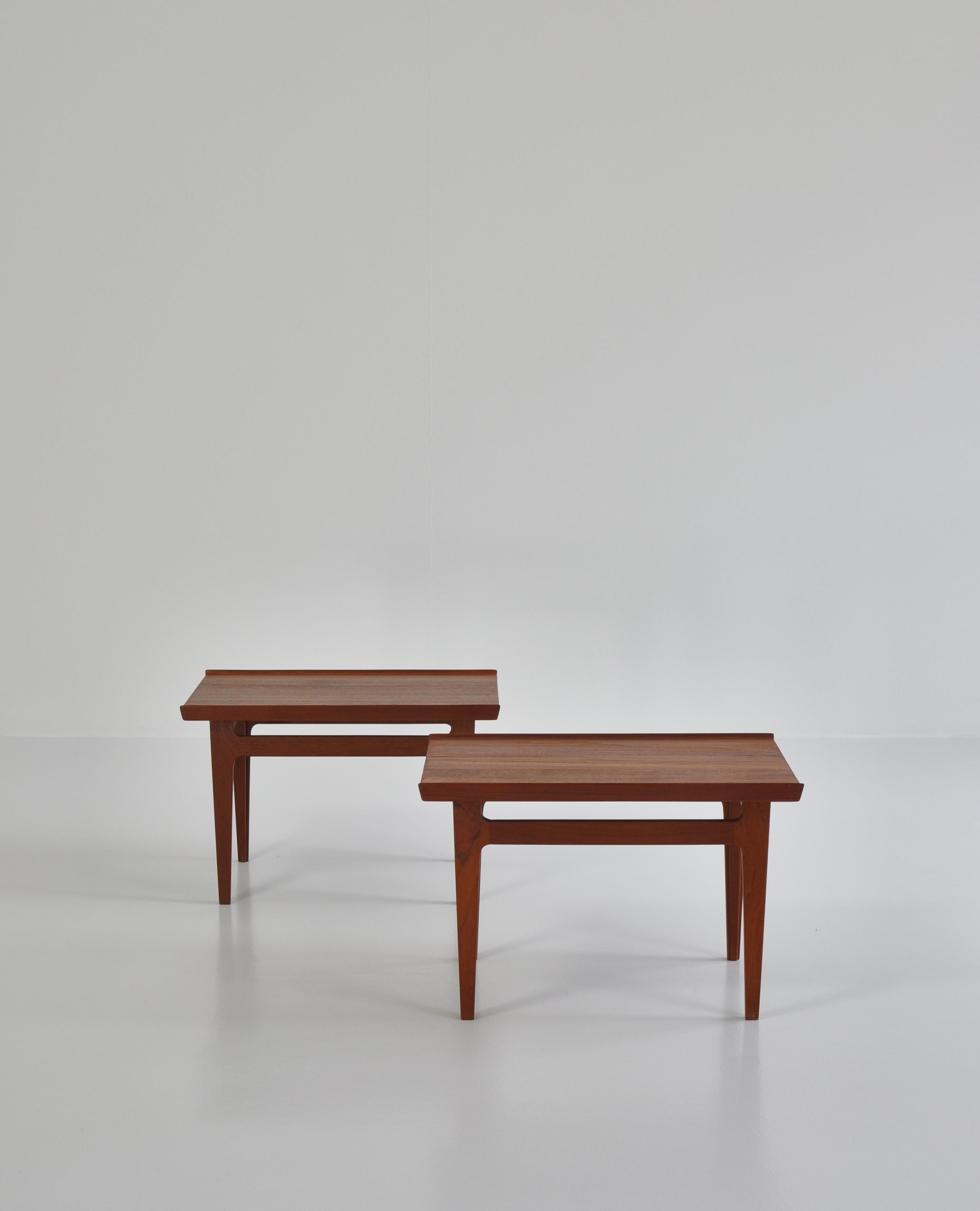 Finn Juhl Pair of Side Tables in Solid Teakwood by France & Son, 1959 11