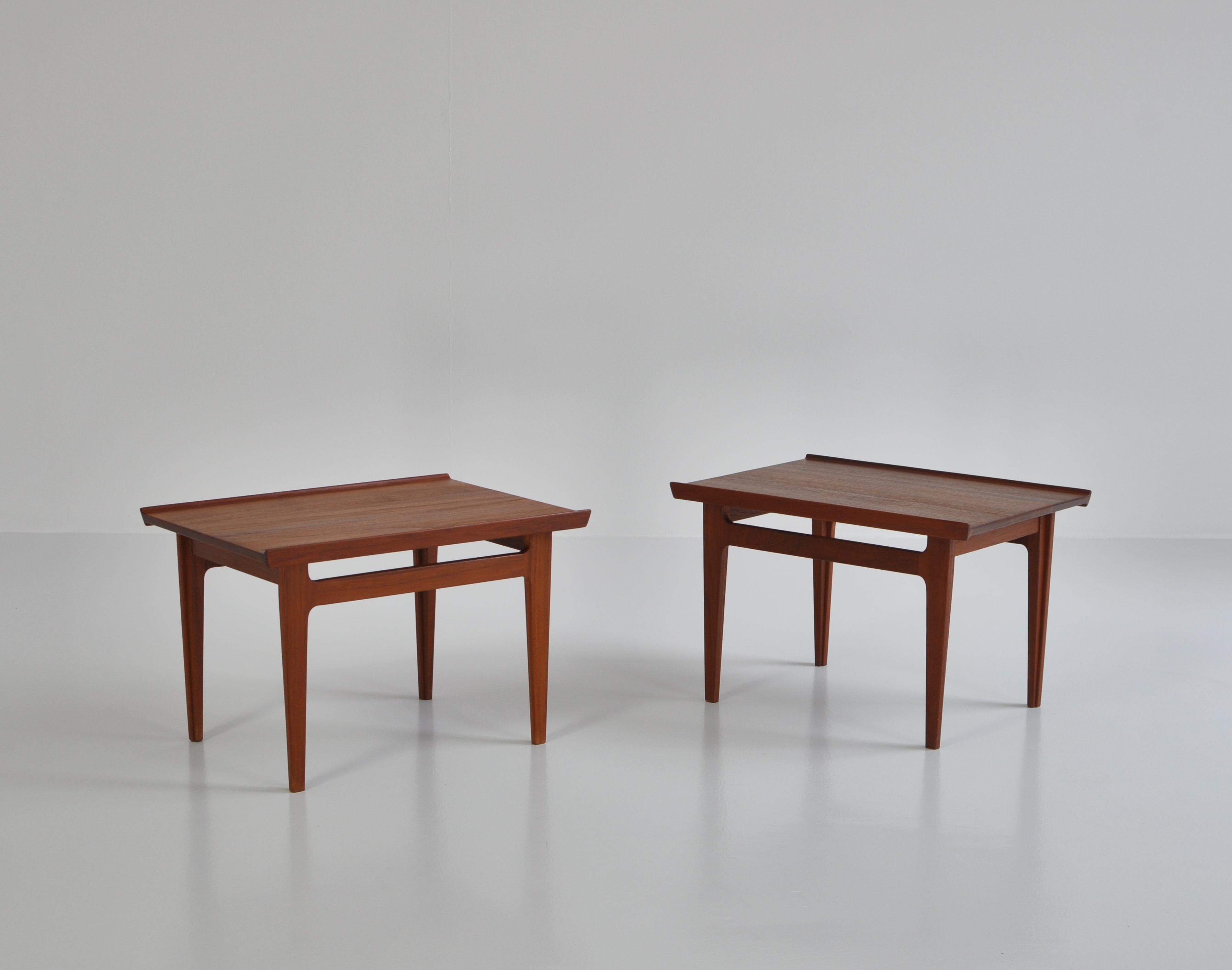 Finn Juhl Pair of Side Tables in Solid Teakwood by France & Son, 1959 1