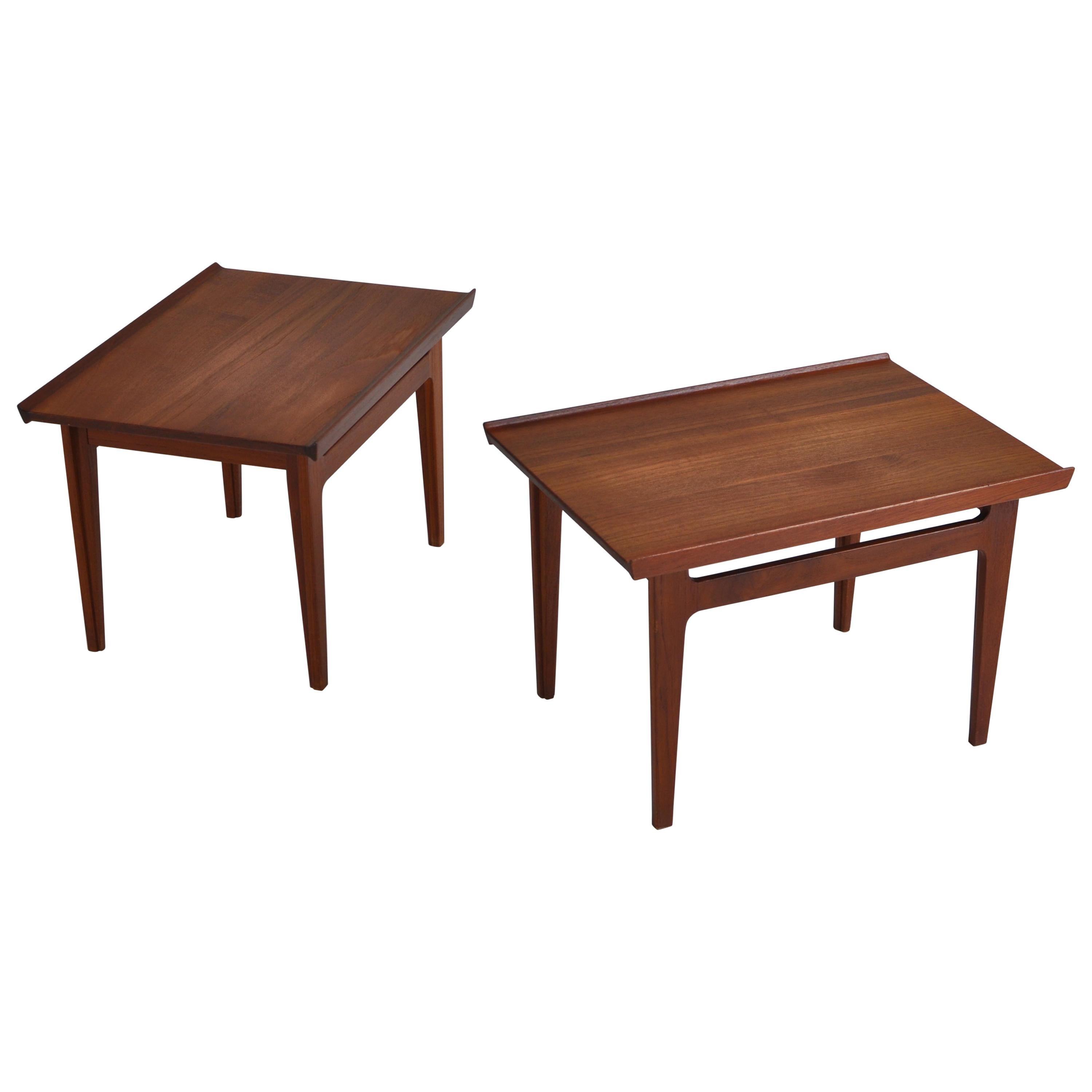 Finn Juhl Pair of Side Tables in Solid Teakwood by France & Son, 1959