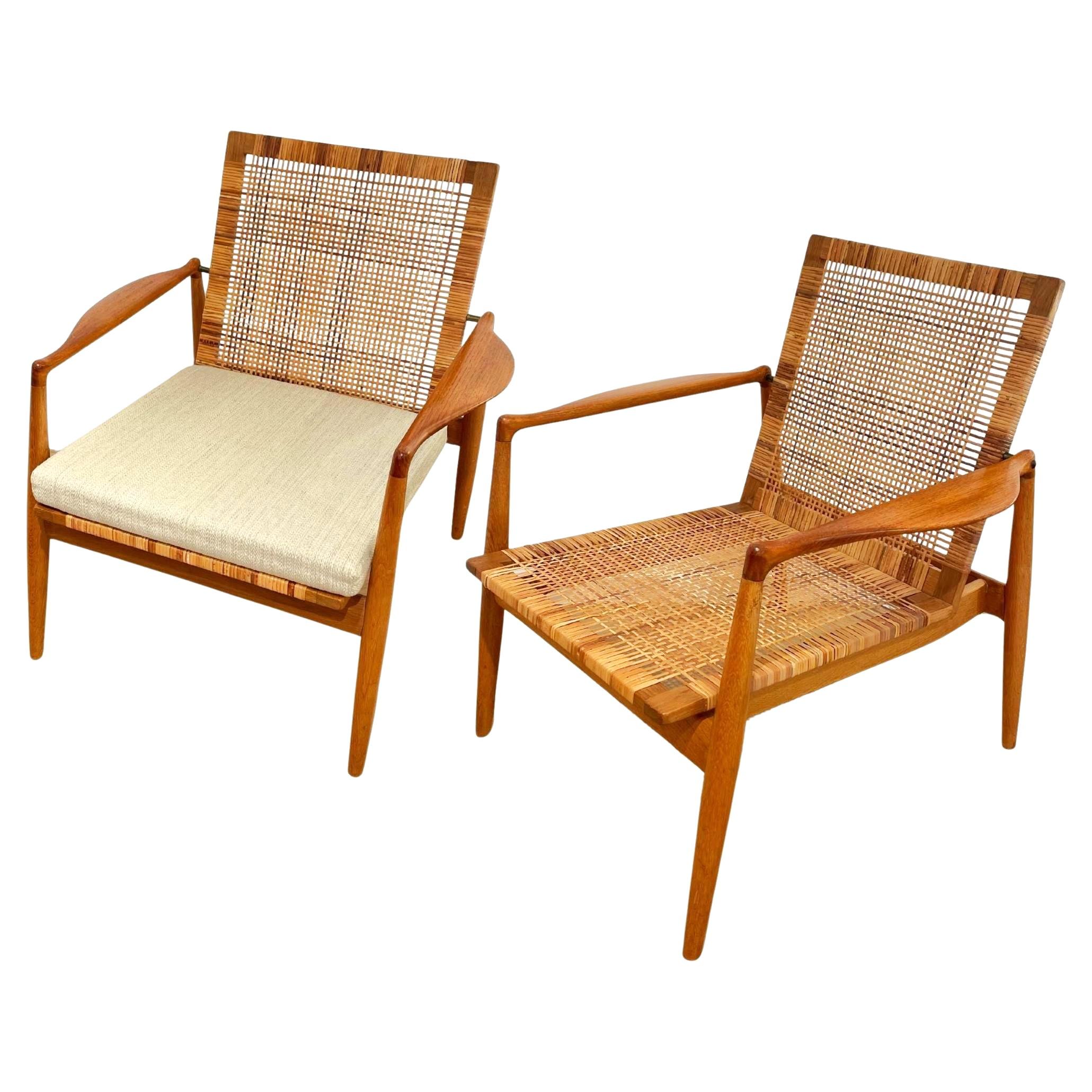 Finn Juhl pair of SW 96 easy chairs
