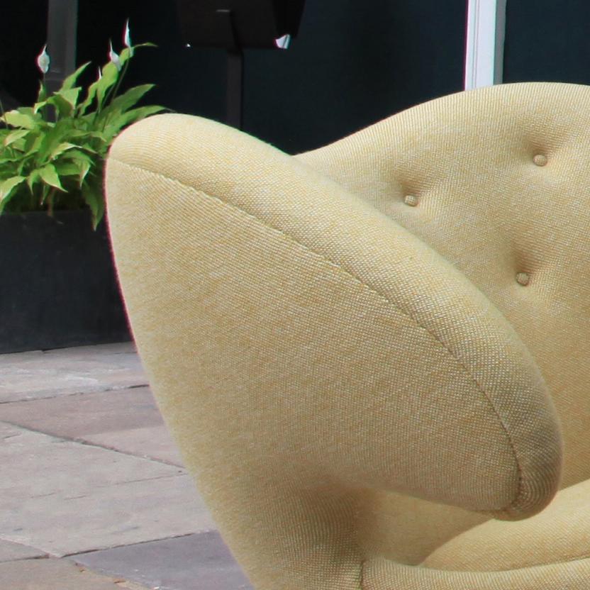Modern Finn Juhl Pelican Chair, Fabric and Wood
