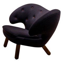 Finn Juhl Pelican Chair, Fabric and Wood