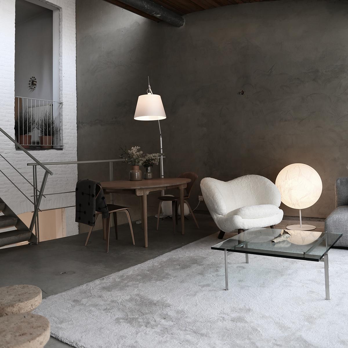 Finn Juhl Silla Pelícano Tela con Botones y Madera 8