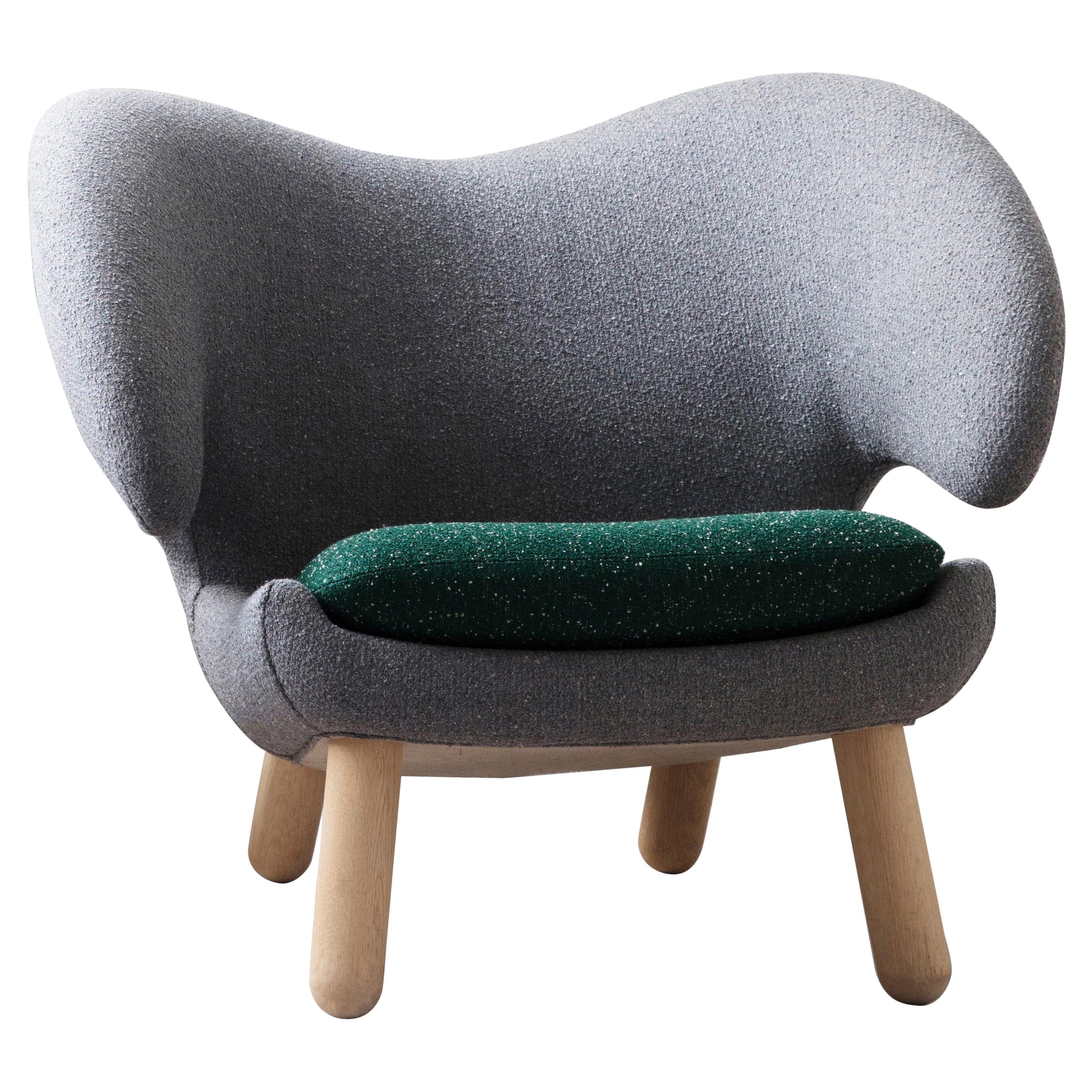 Finn Juhl Pelican Chair Grey and Green, Pilot